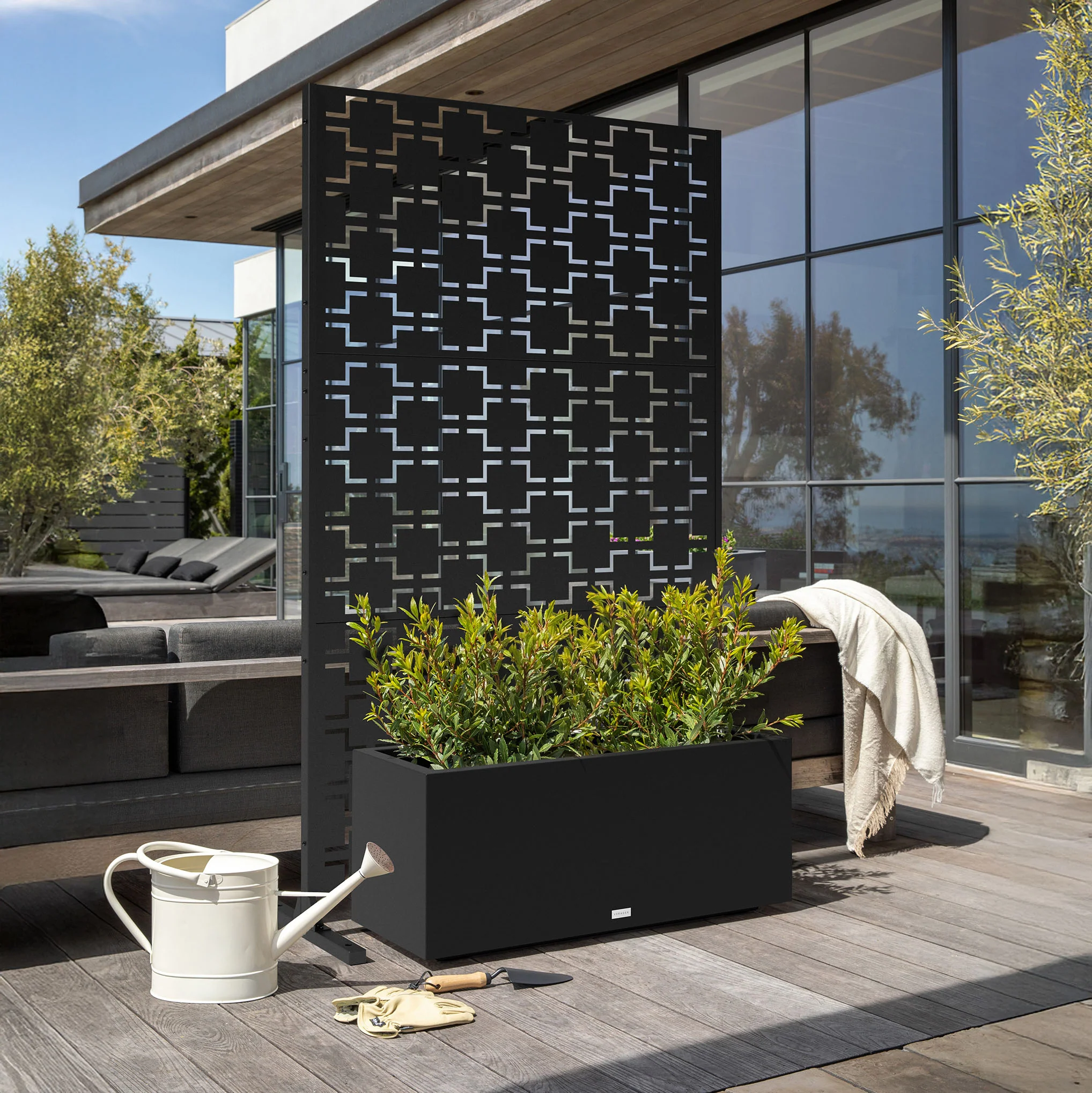 block long box planter with privacy screen set - Image 11