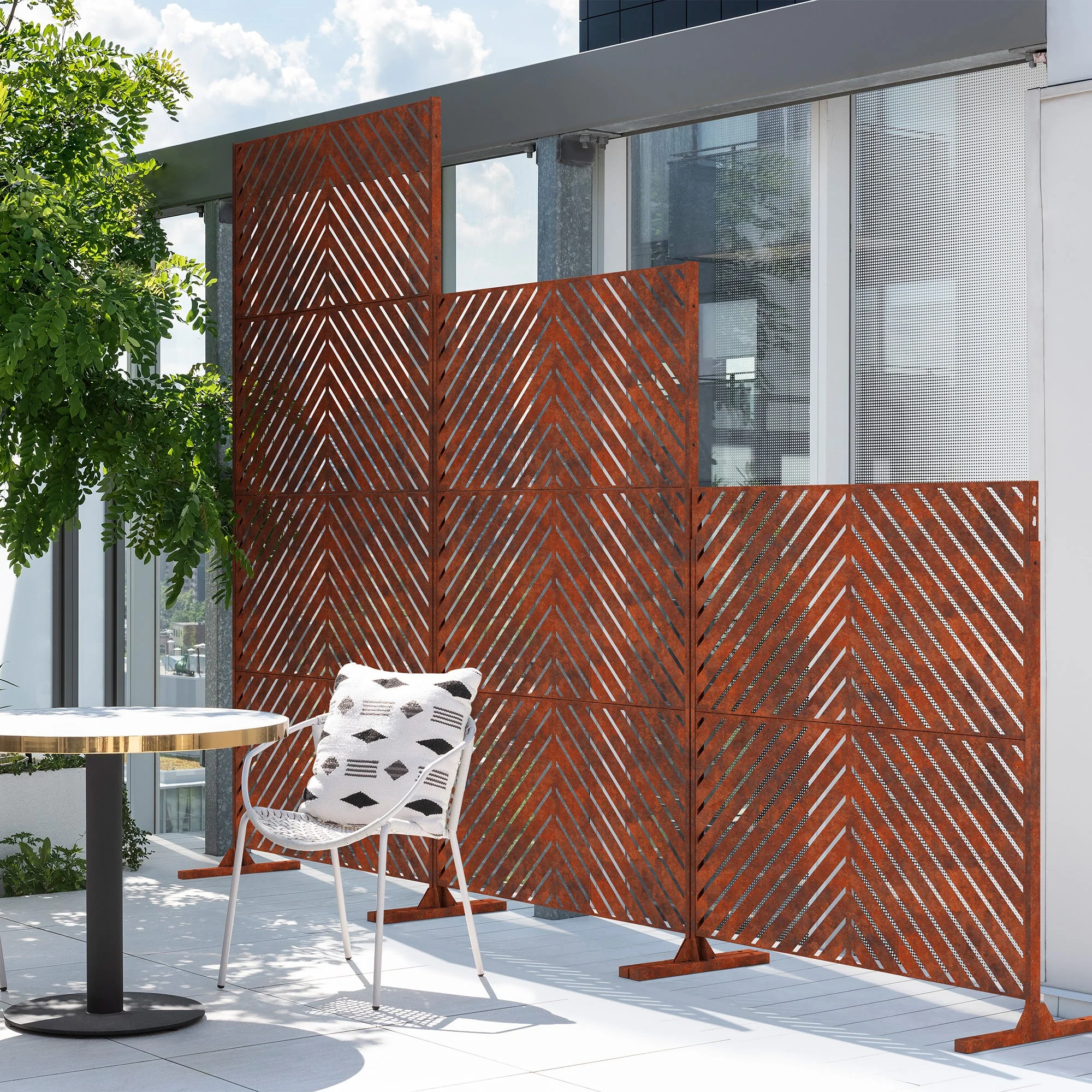 corten arrow privacy screen set - Image 43