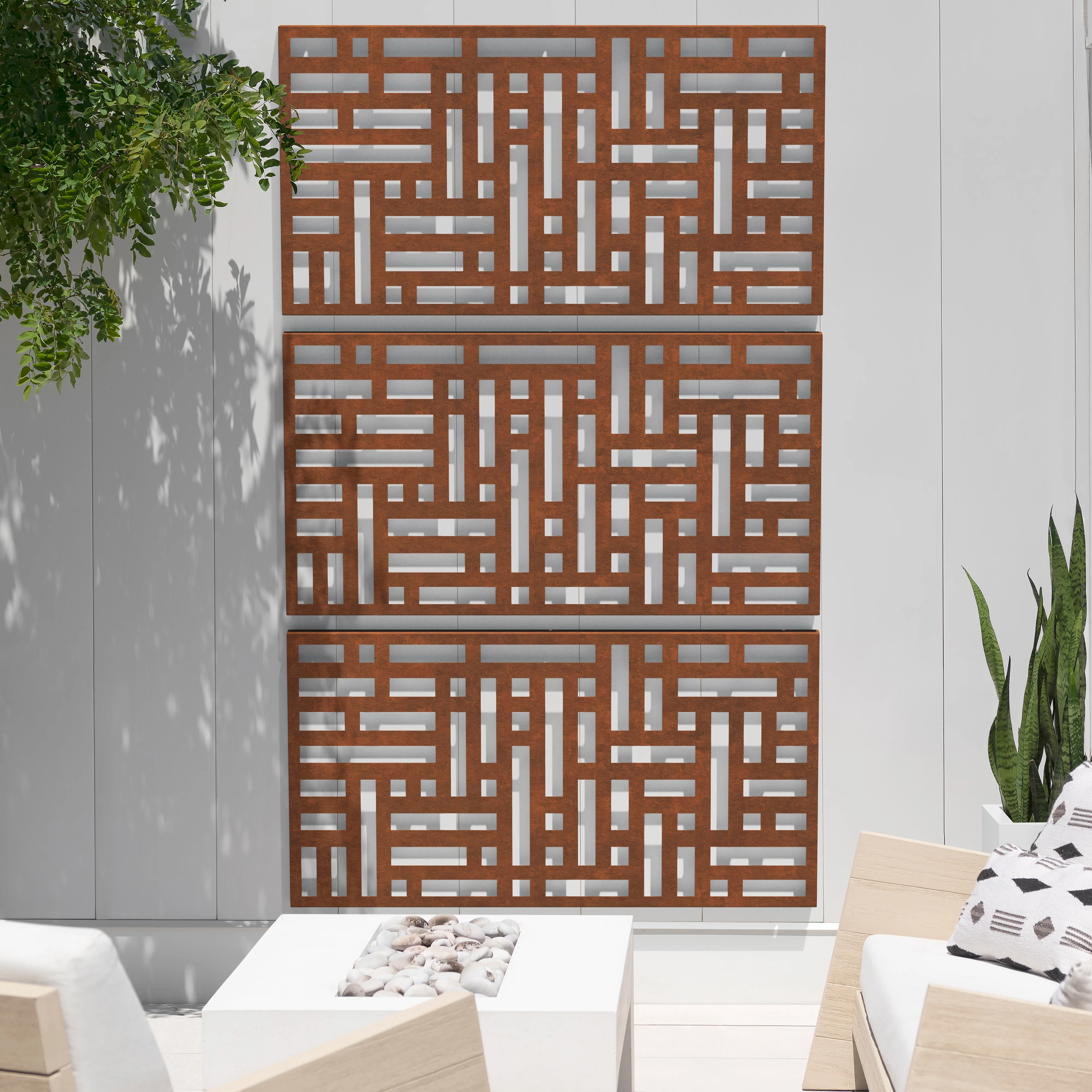 corten blocks privacy screen set - Image 109