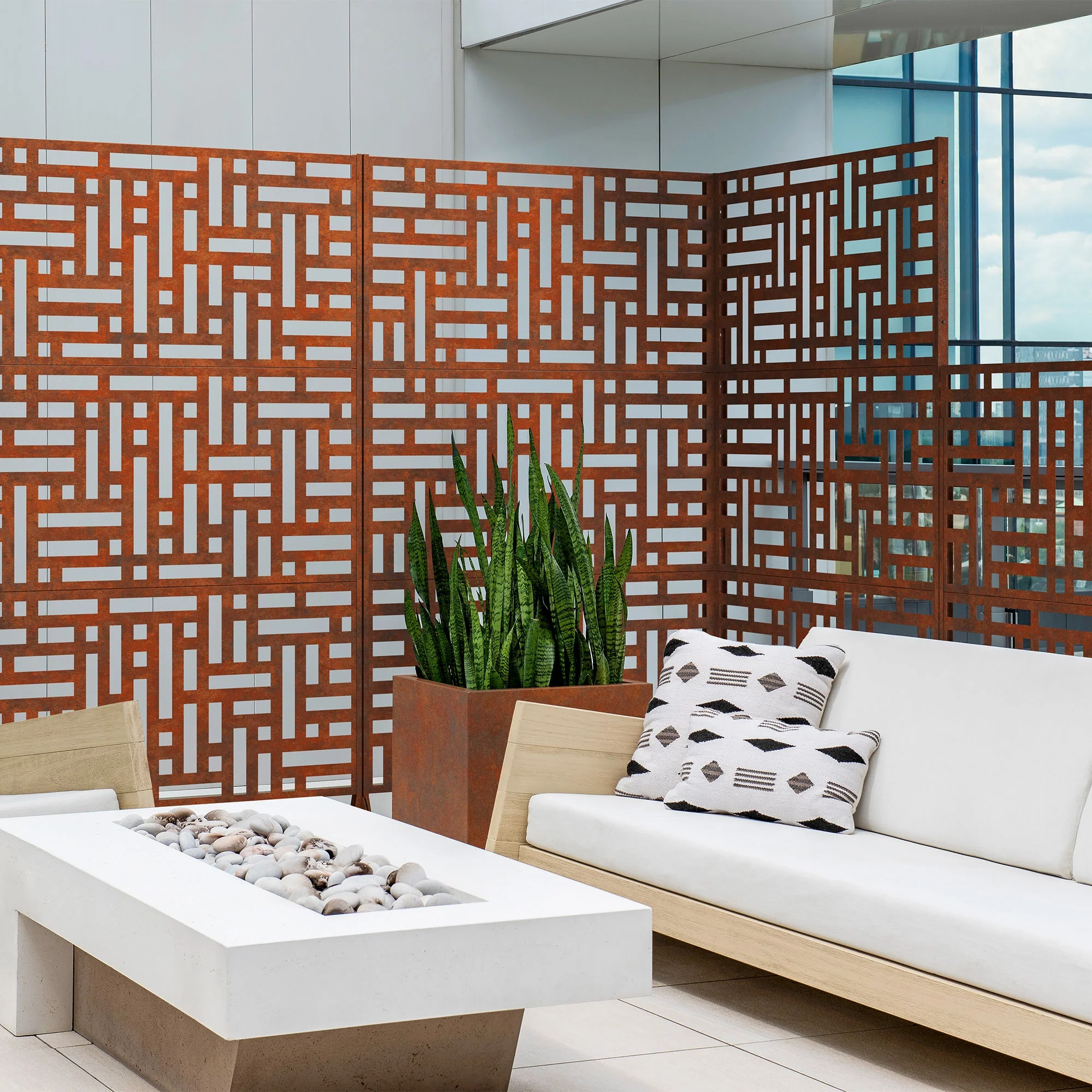 corten blocks privacy screen set - Image 45