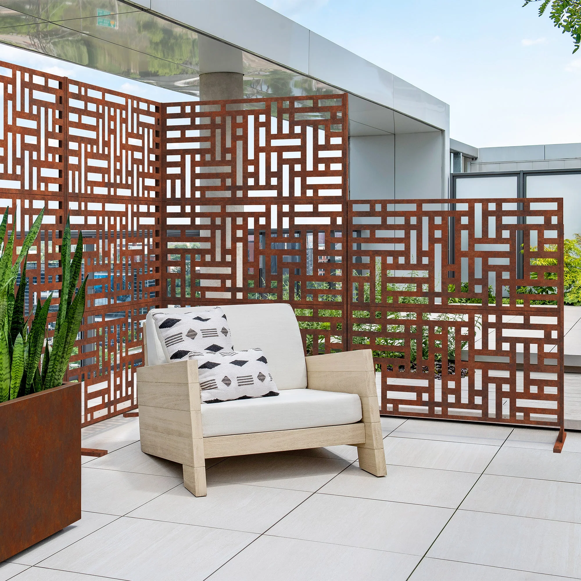 corten blocks privacy screen set - Image 54