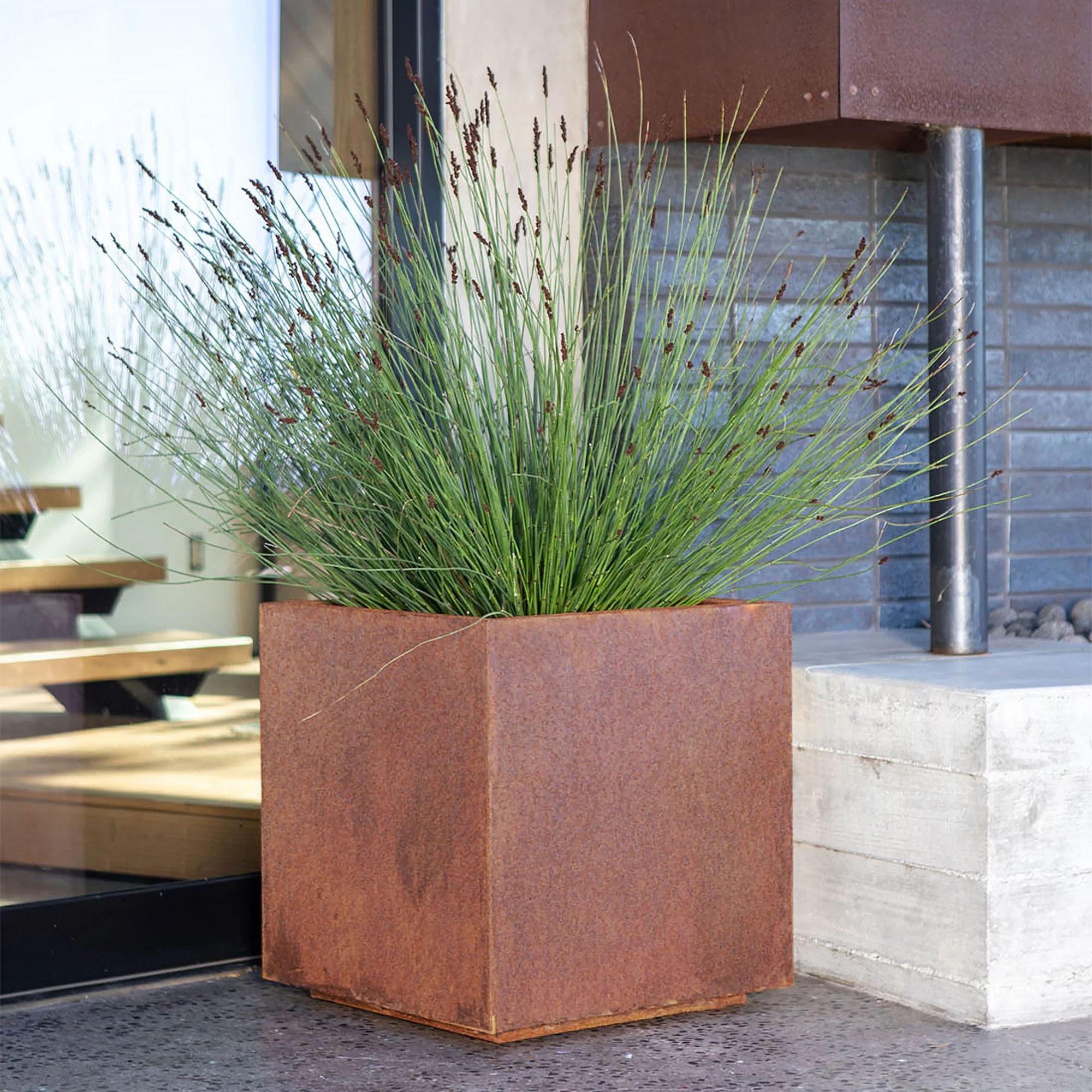 corten cube planter - Image 34