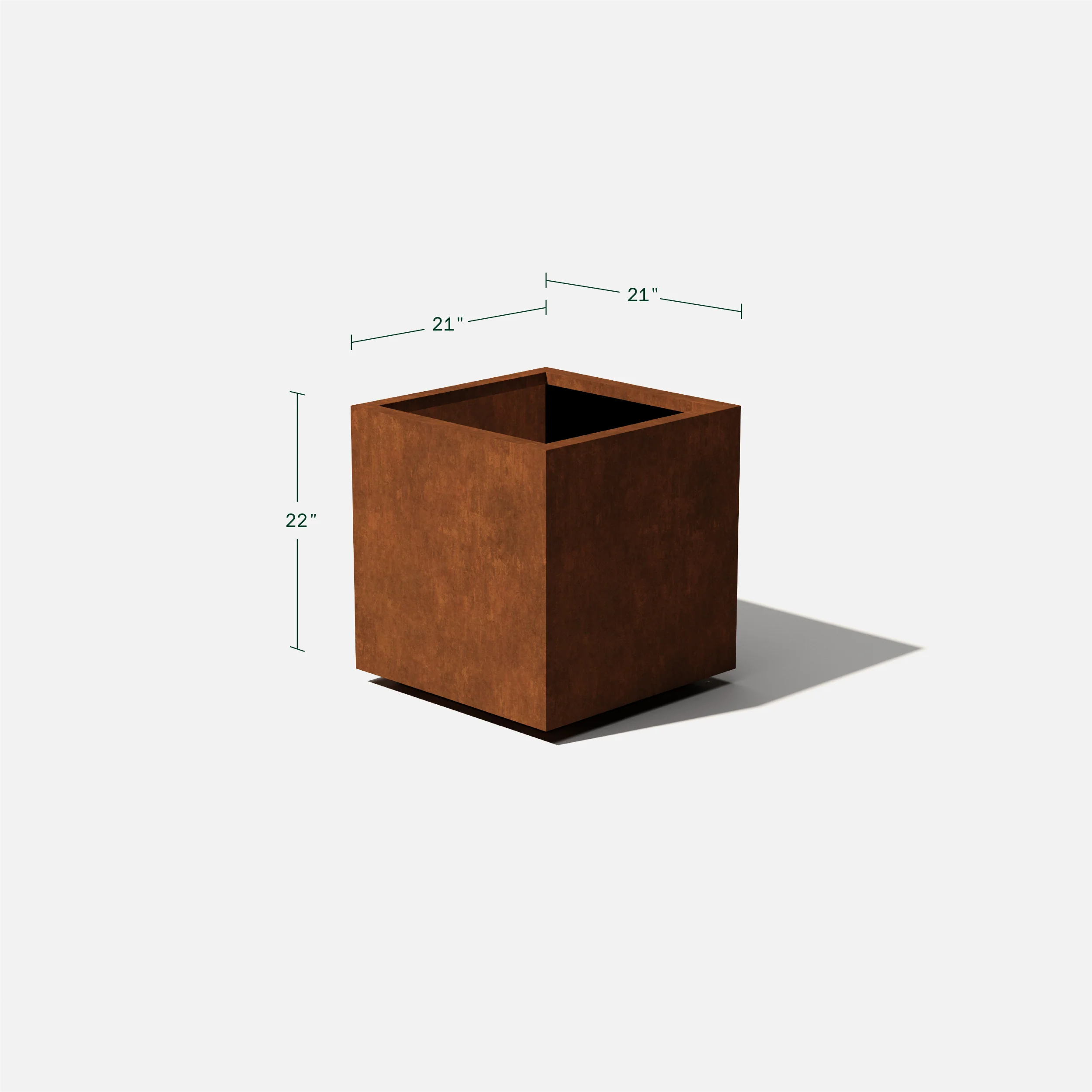 corten cube planter - Image 36