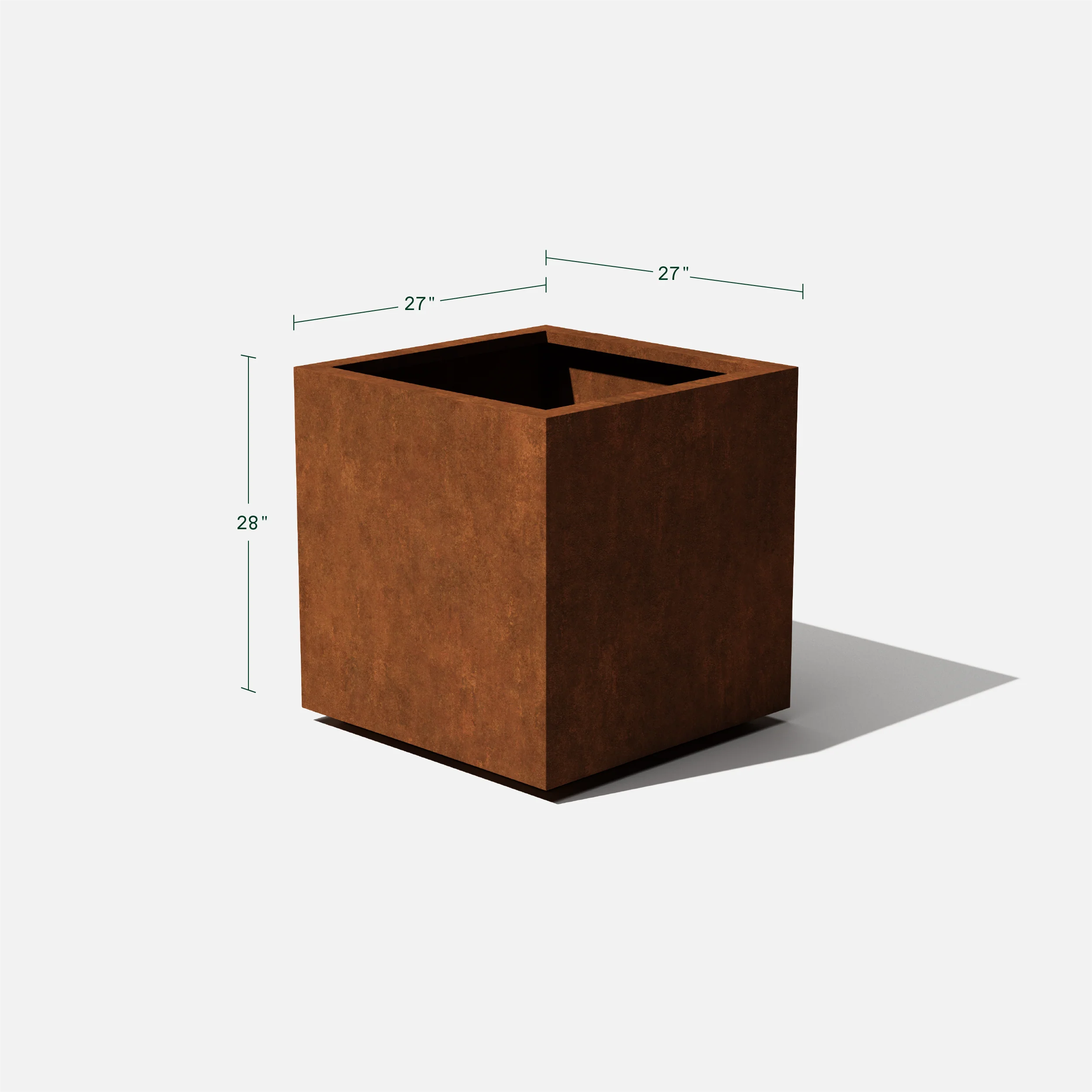 corten cube planter - Image 37
