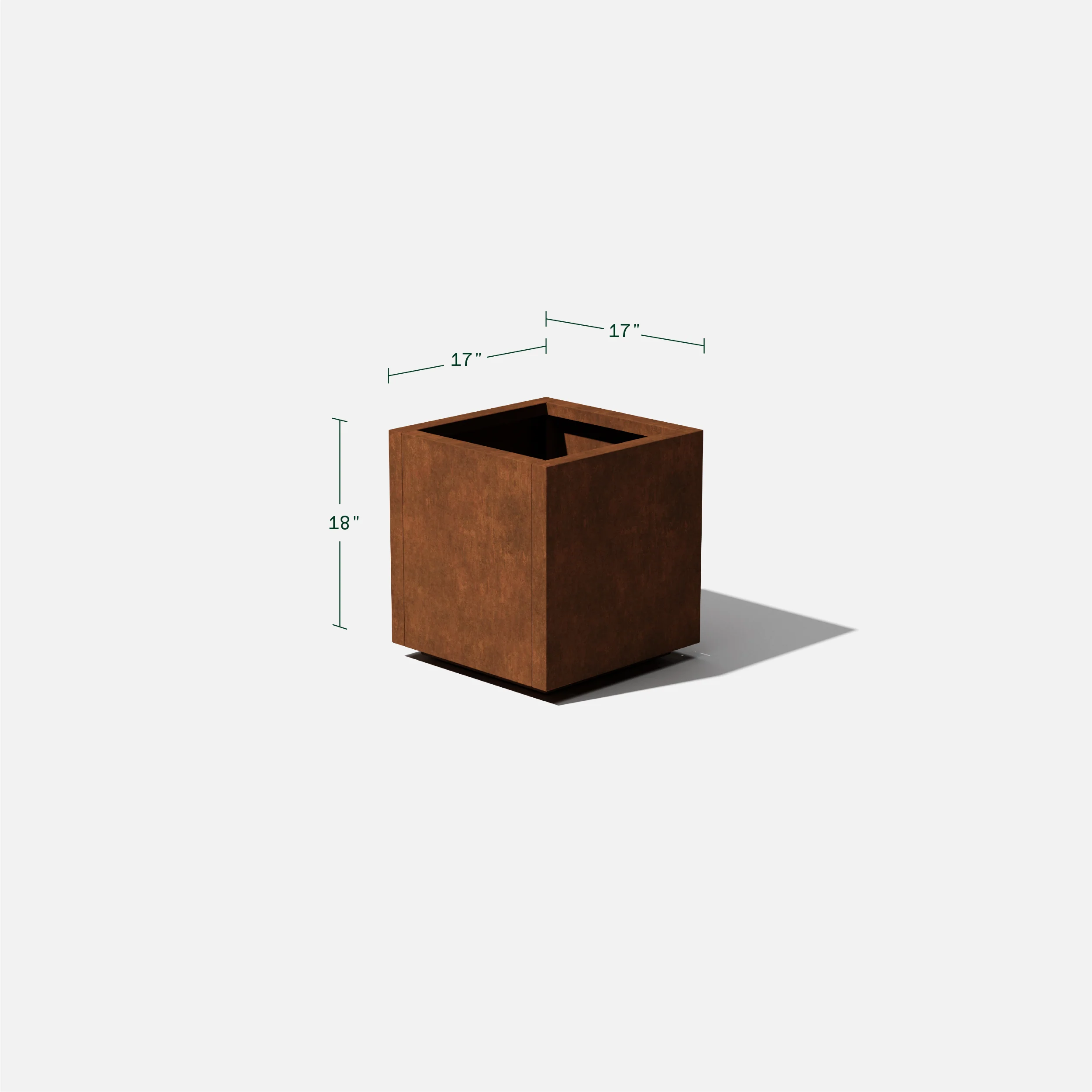 corten cube planter - Image 46
