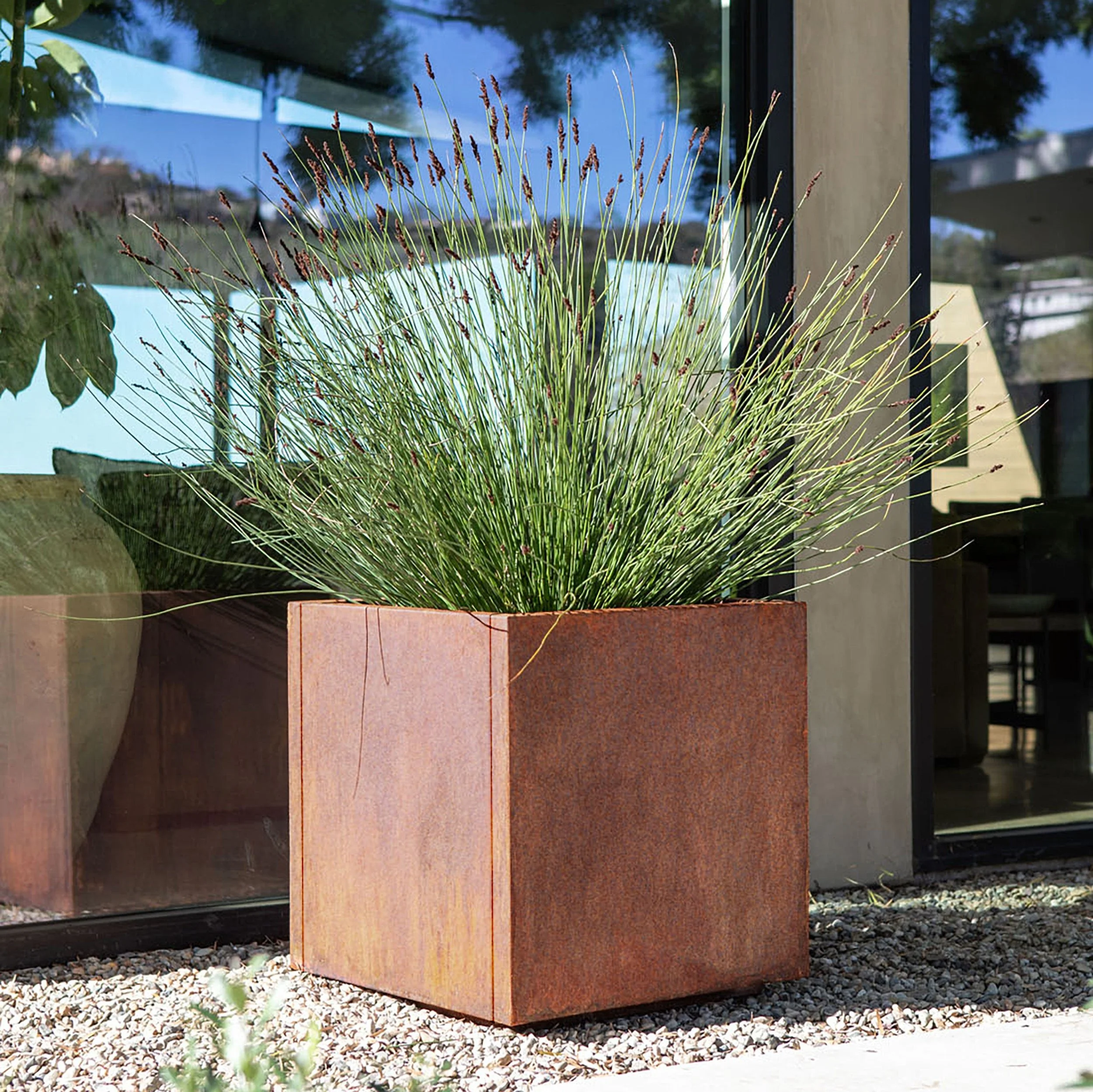 corten cube planter - Image 49