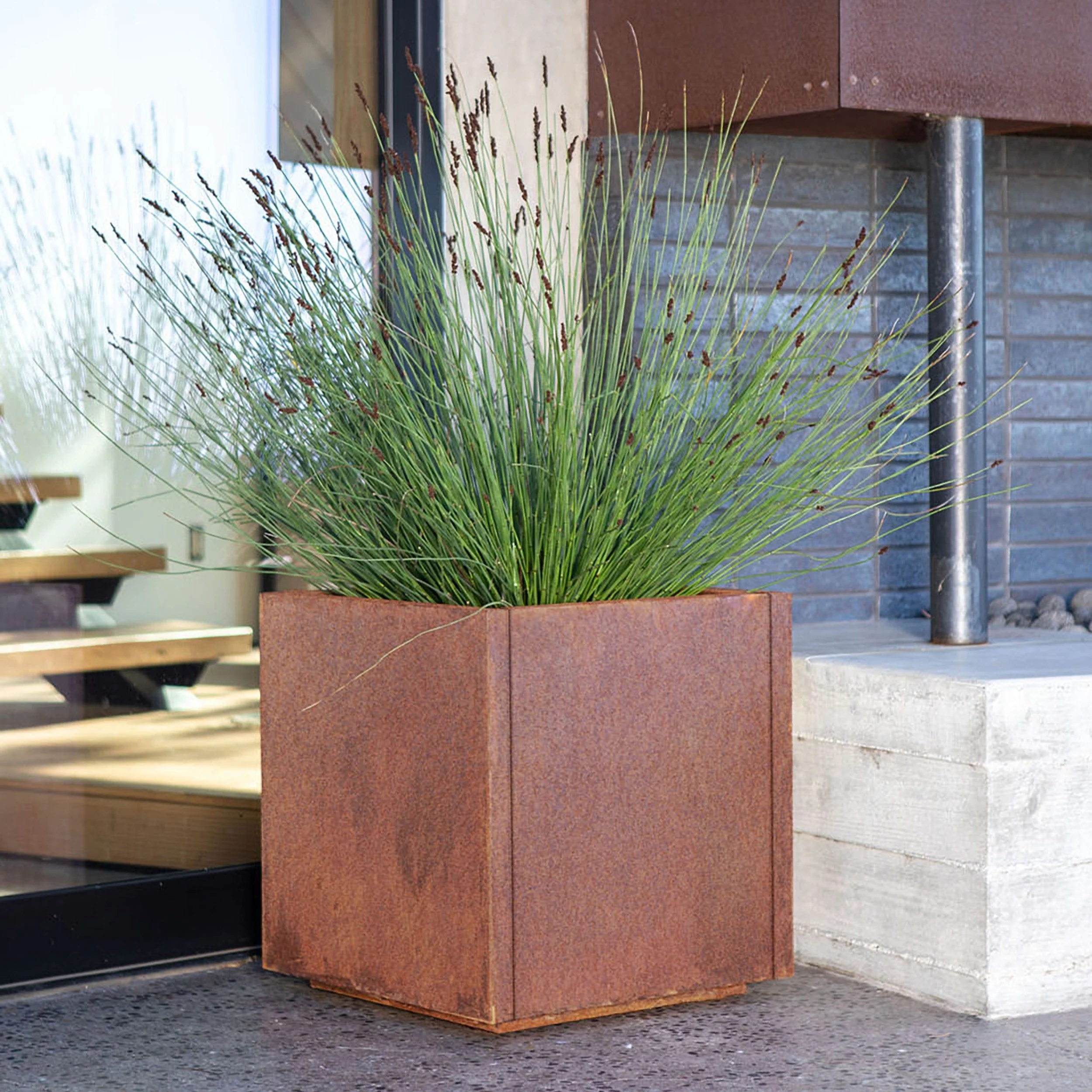 corten cube planter - Image 50