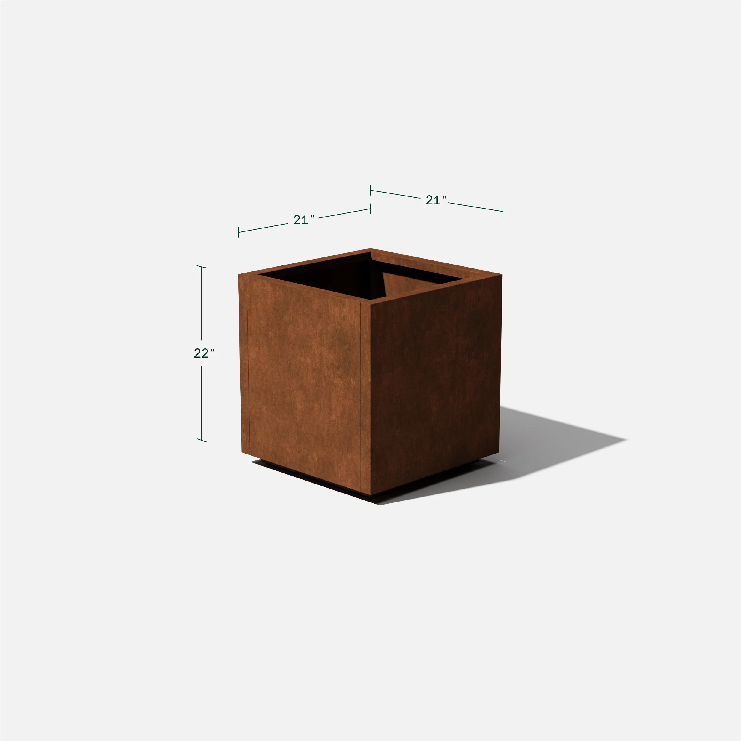 corten cube planter - Image 51