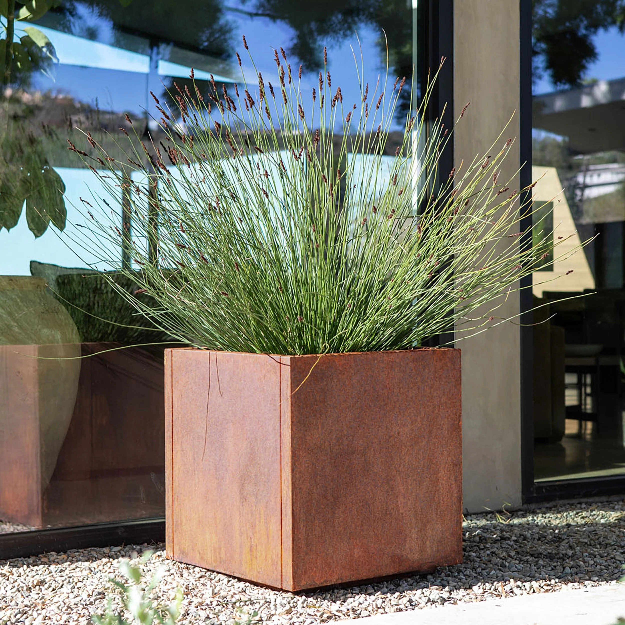 corten cube planter - Image 56