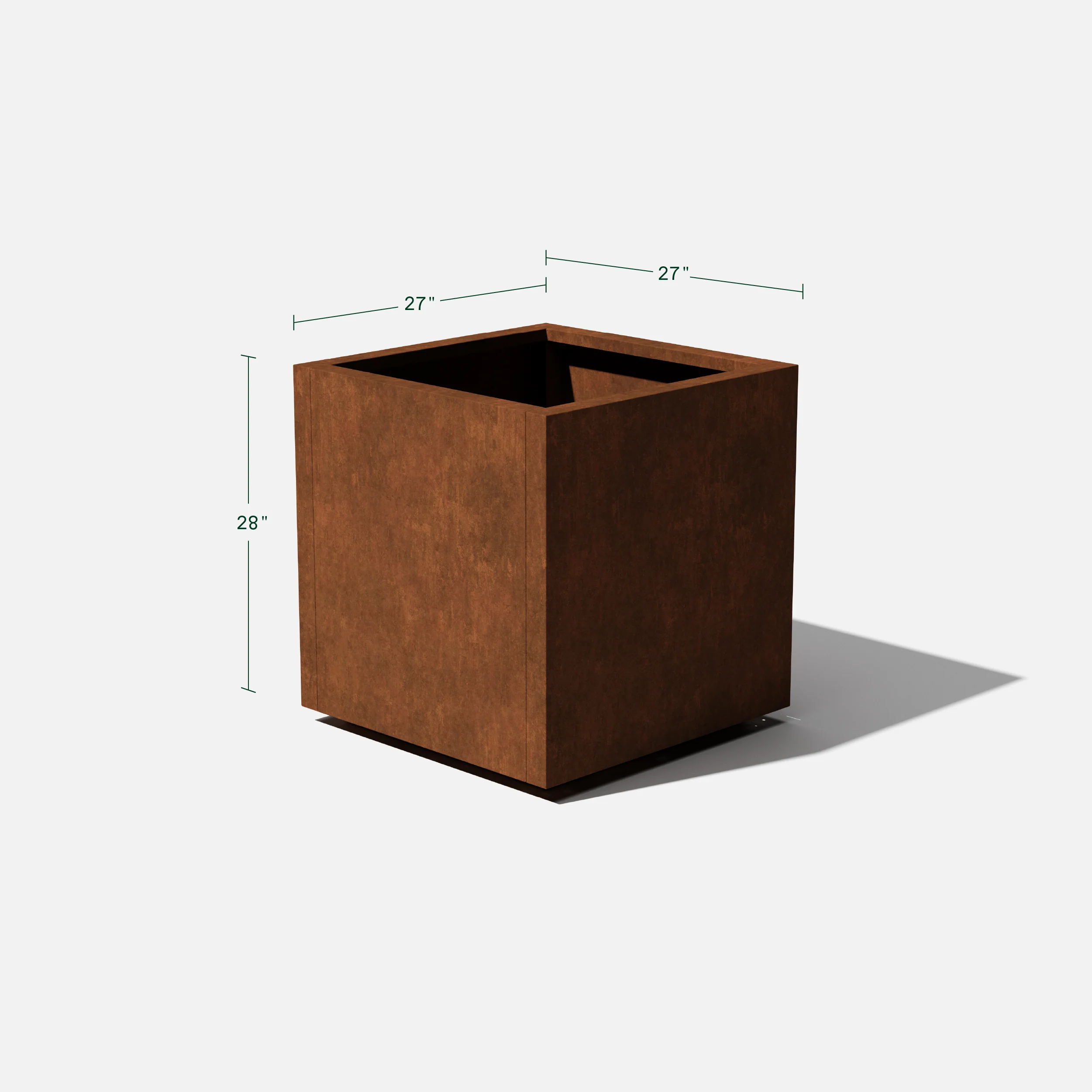 corten cube planter - Image 57