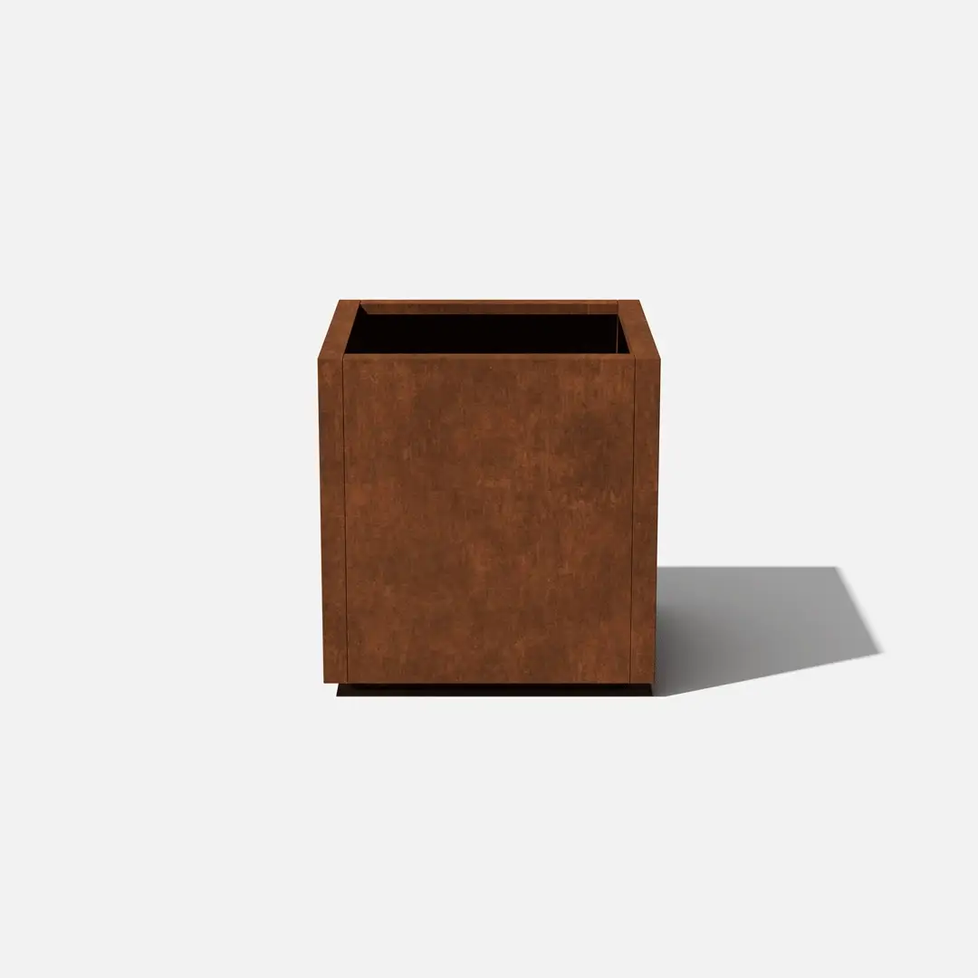 corten cube planter - Image 62