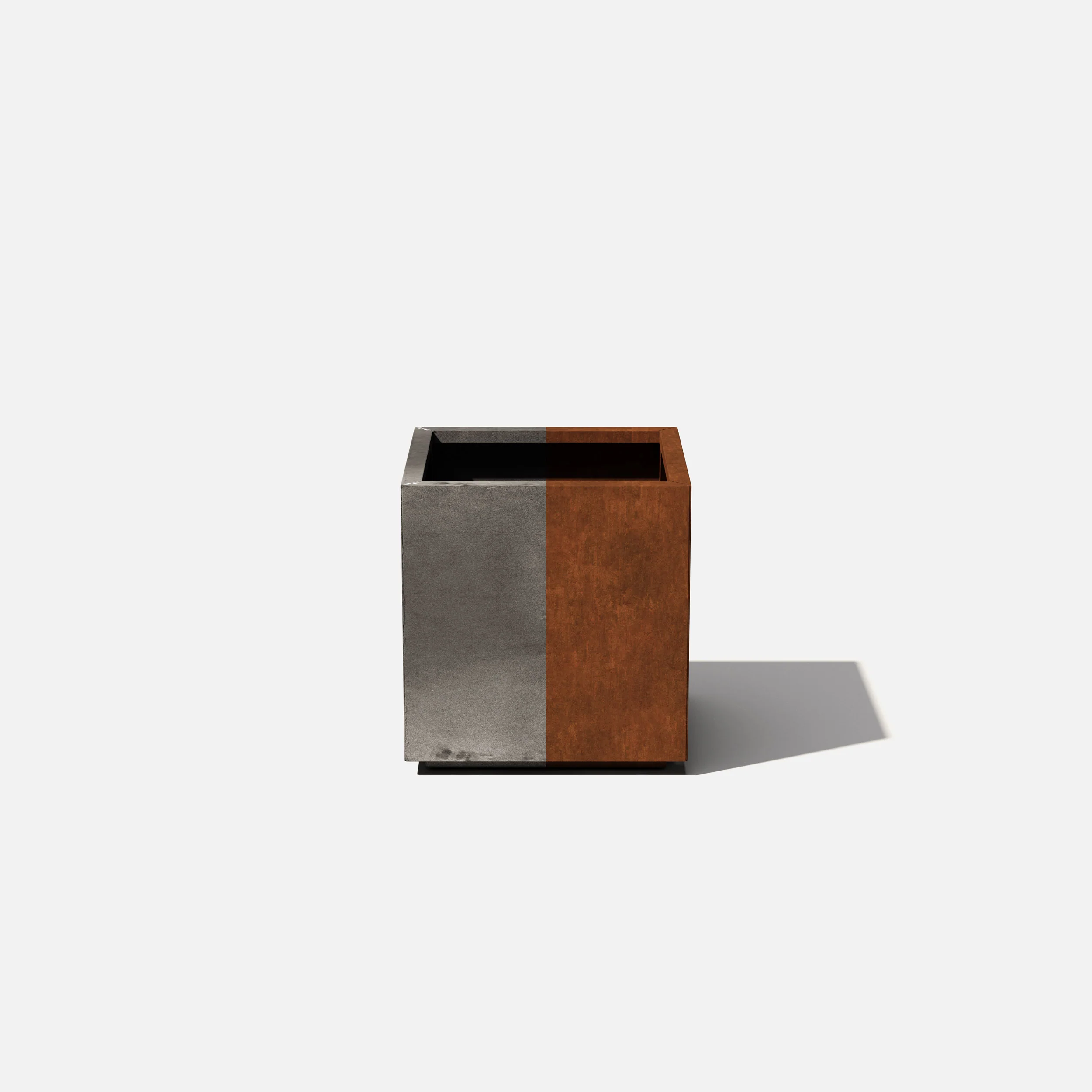 corten cube planter - Image 75