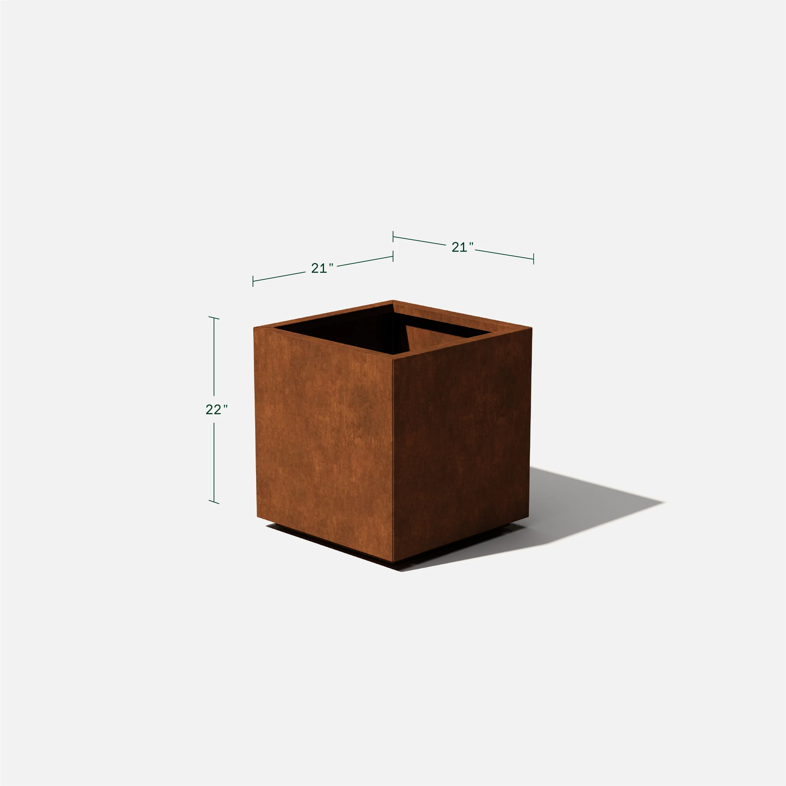 corten cube planter - Image 77