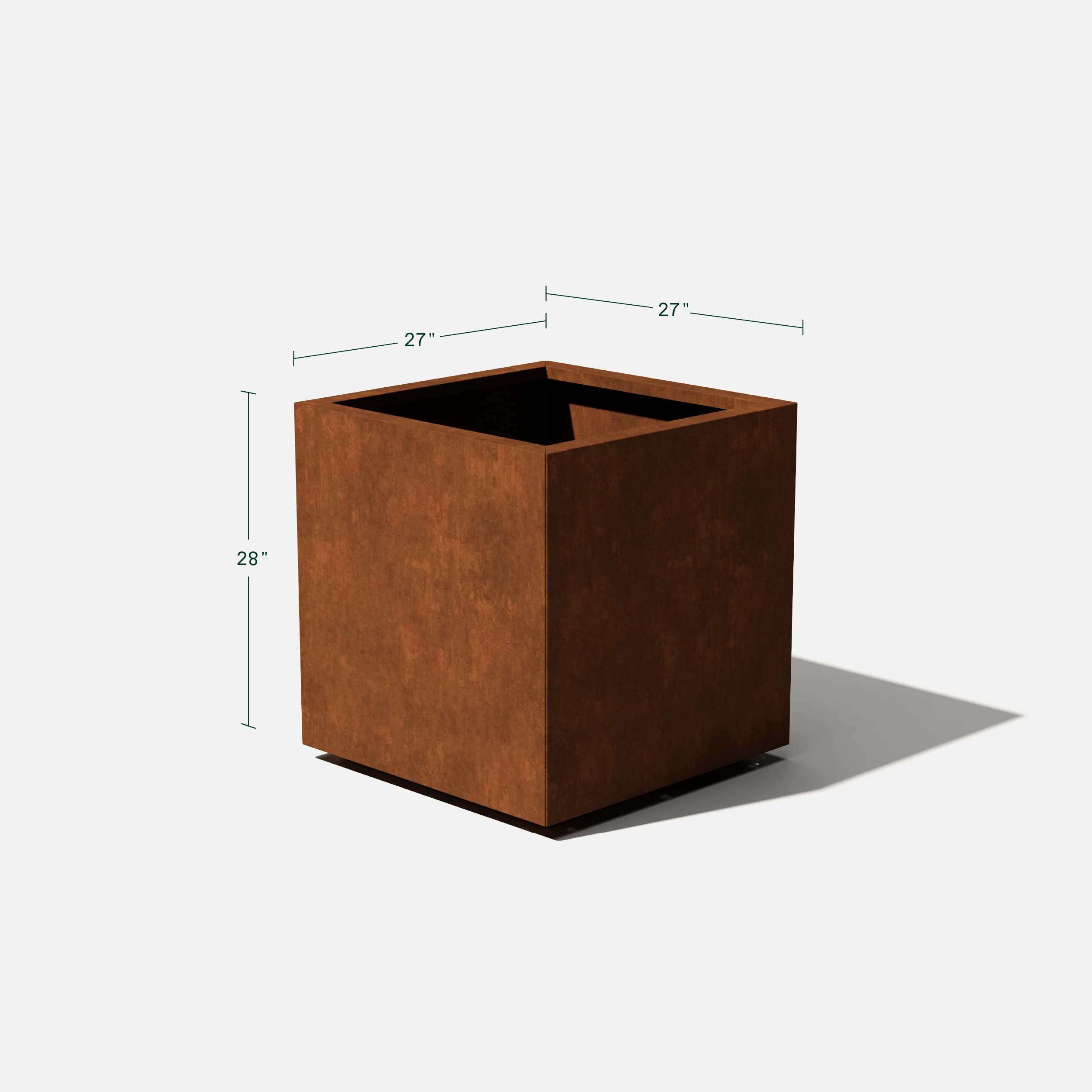 corten cube planter - Image 85