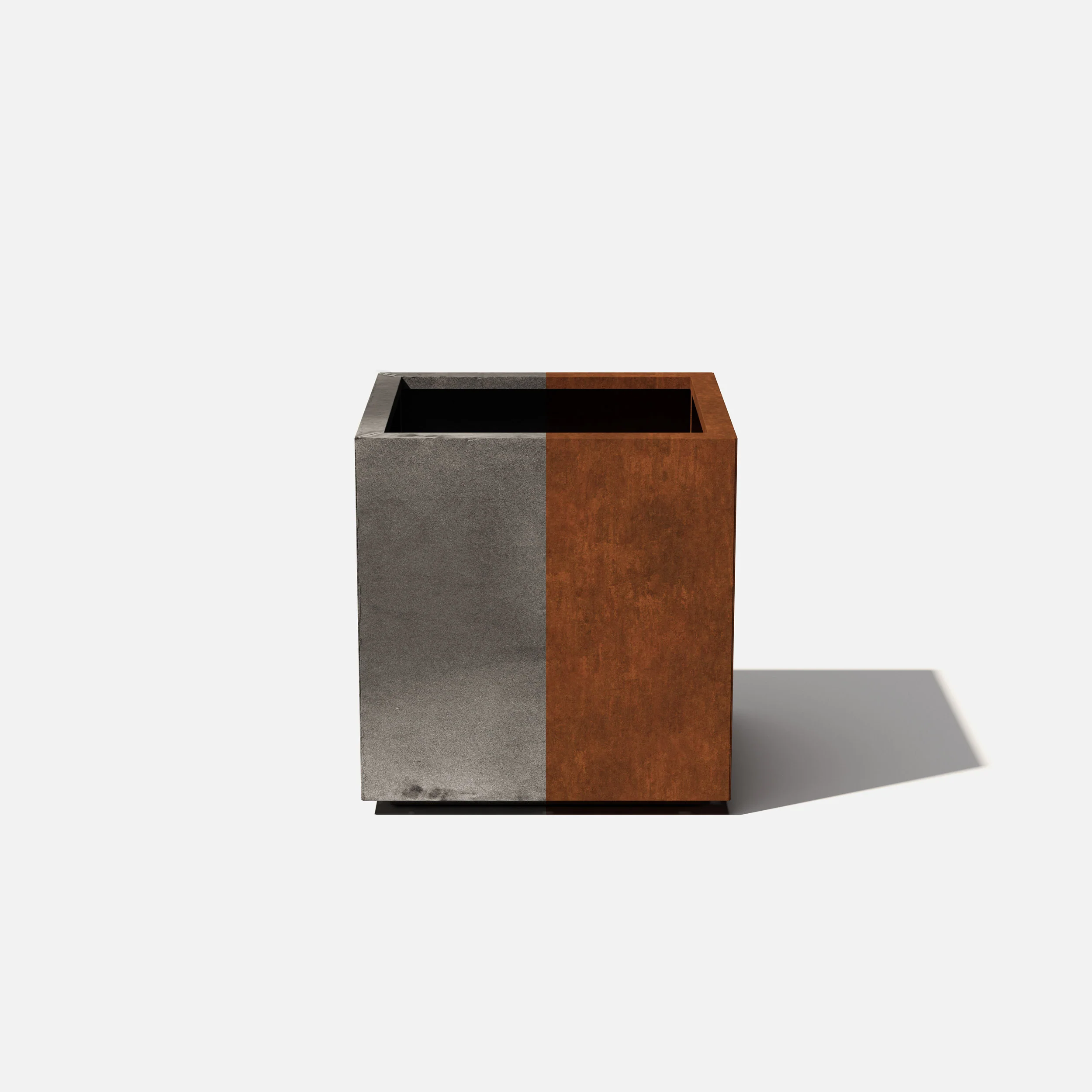 corten cube planter - Image 86
