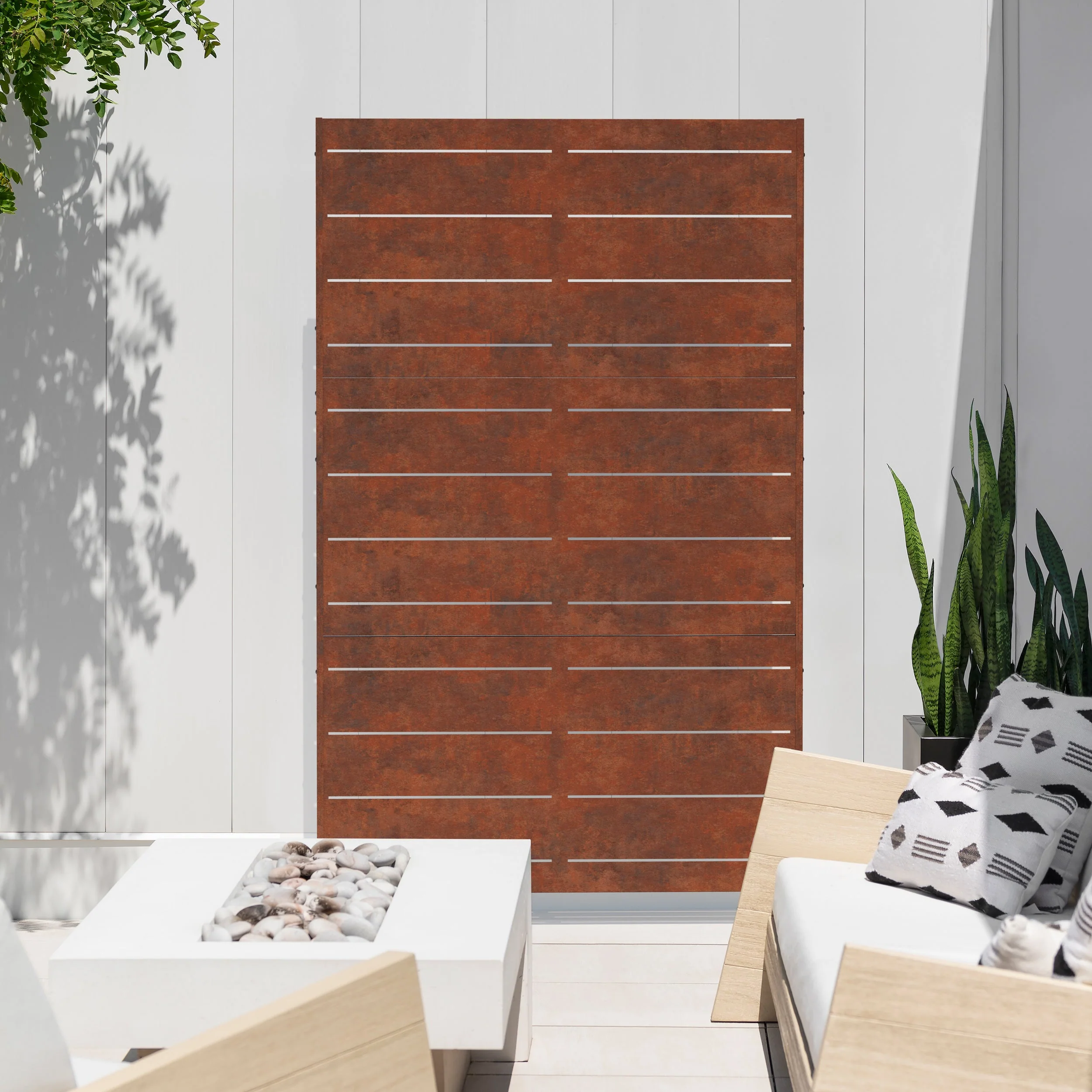 corten linear privacy screen set - Image 39