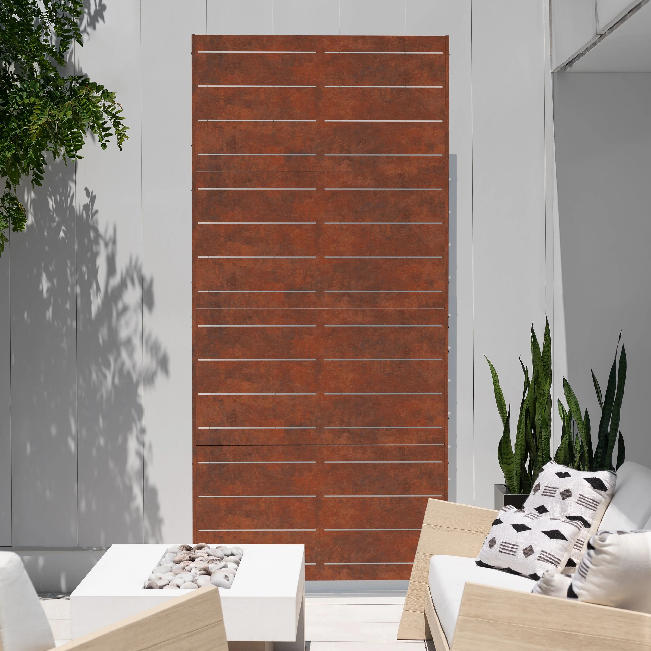 corten linear privacy screen set - Image 42