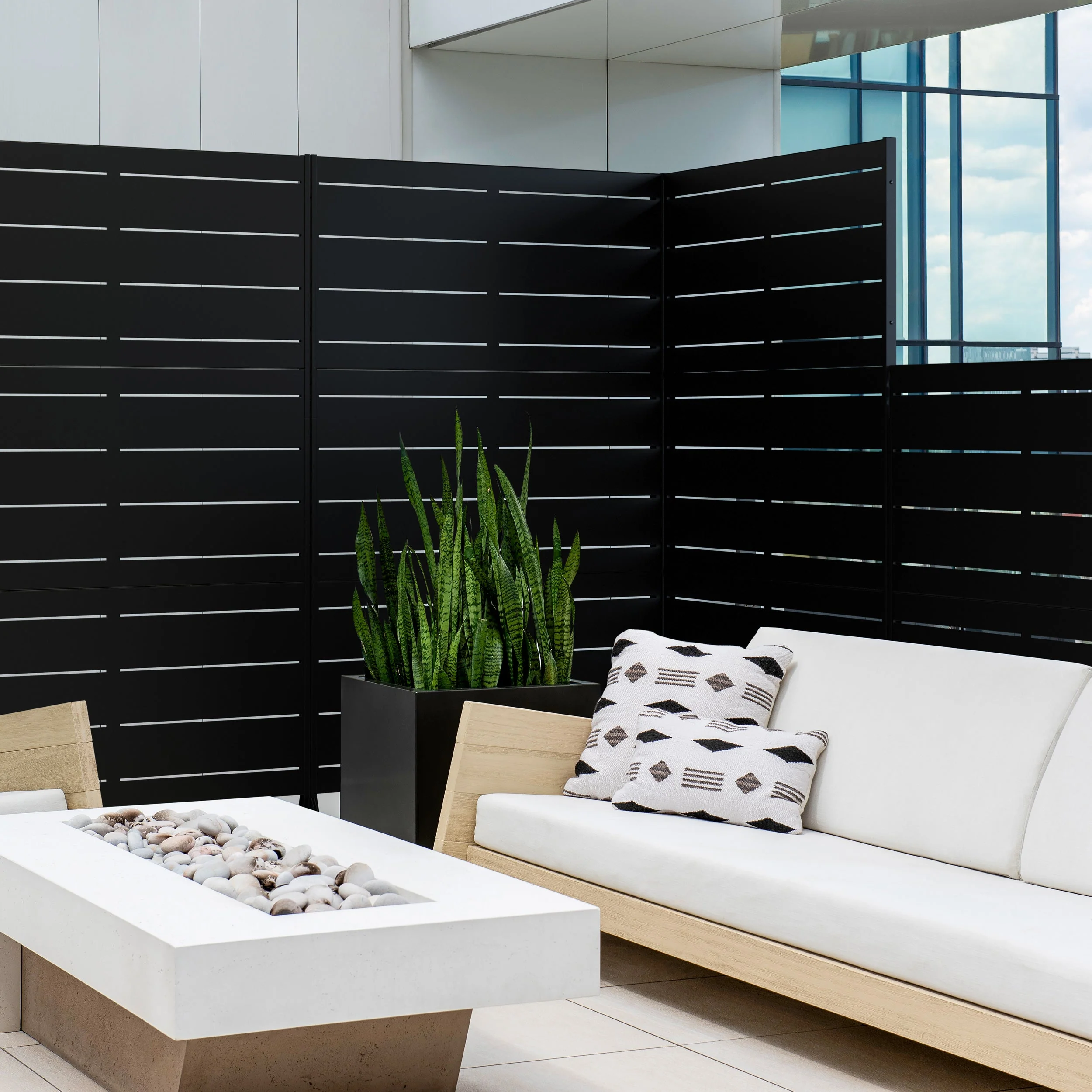 corten linear privacy screen set - Image 63
