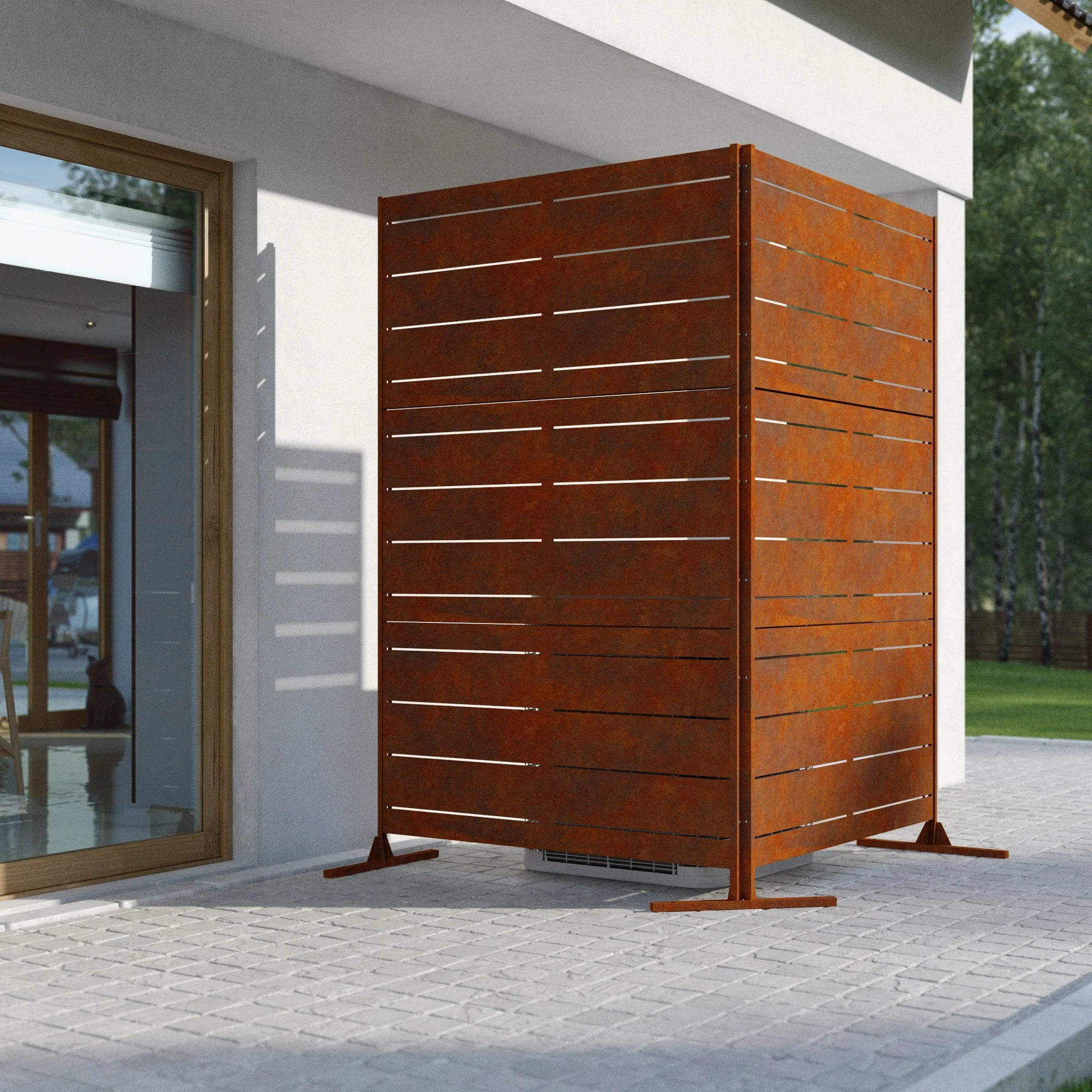 corten linear privacy screen set - Image 64