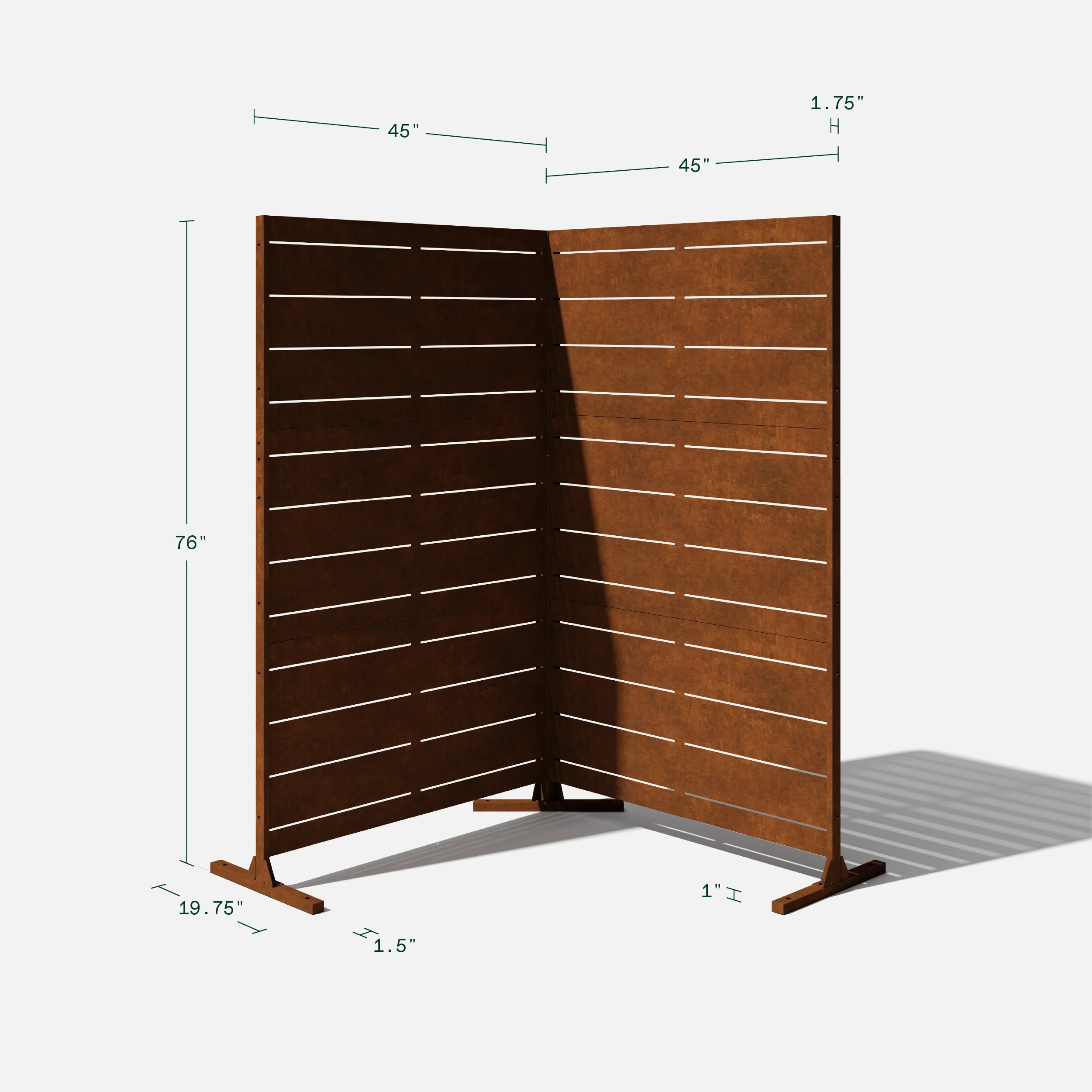 corten linear privacy screen set - Image 87