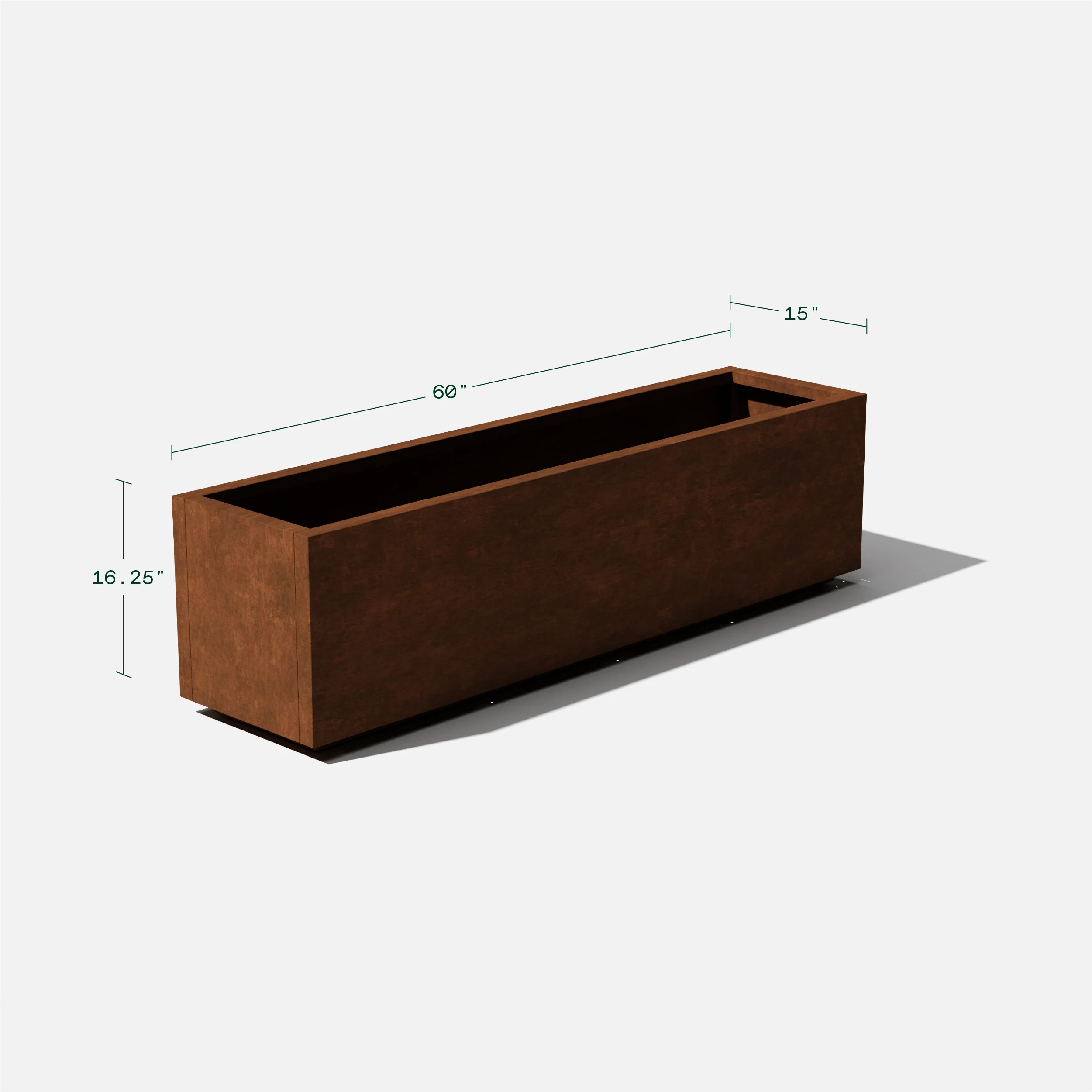 corten long box planter - Image 100