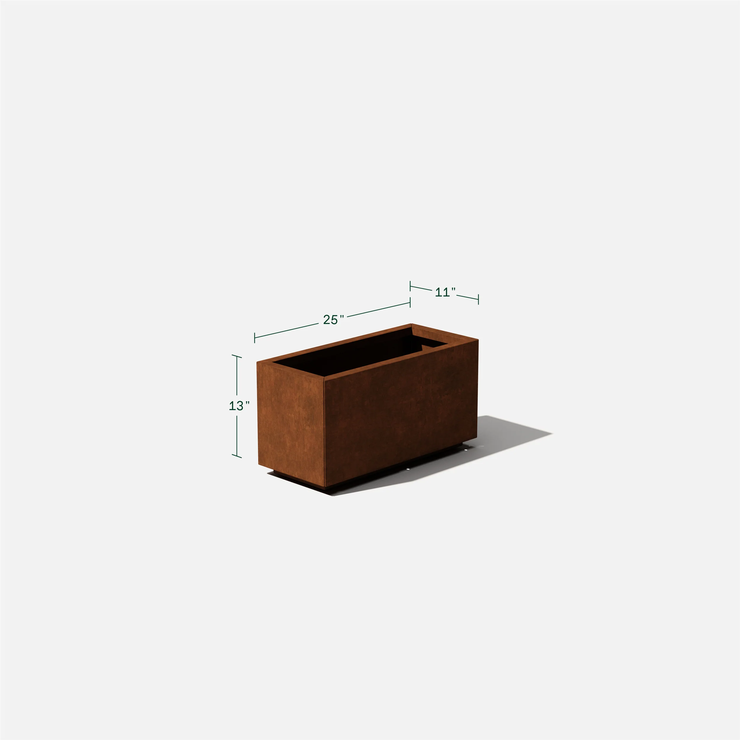 corten long box planter - Image 102