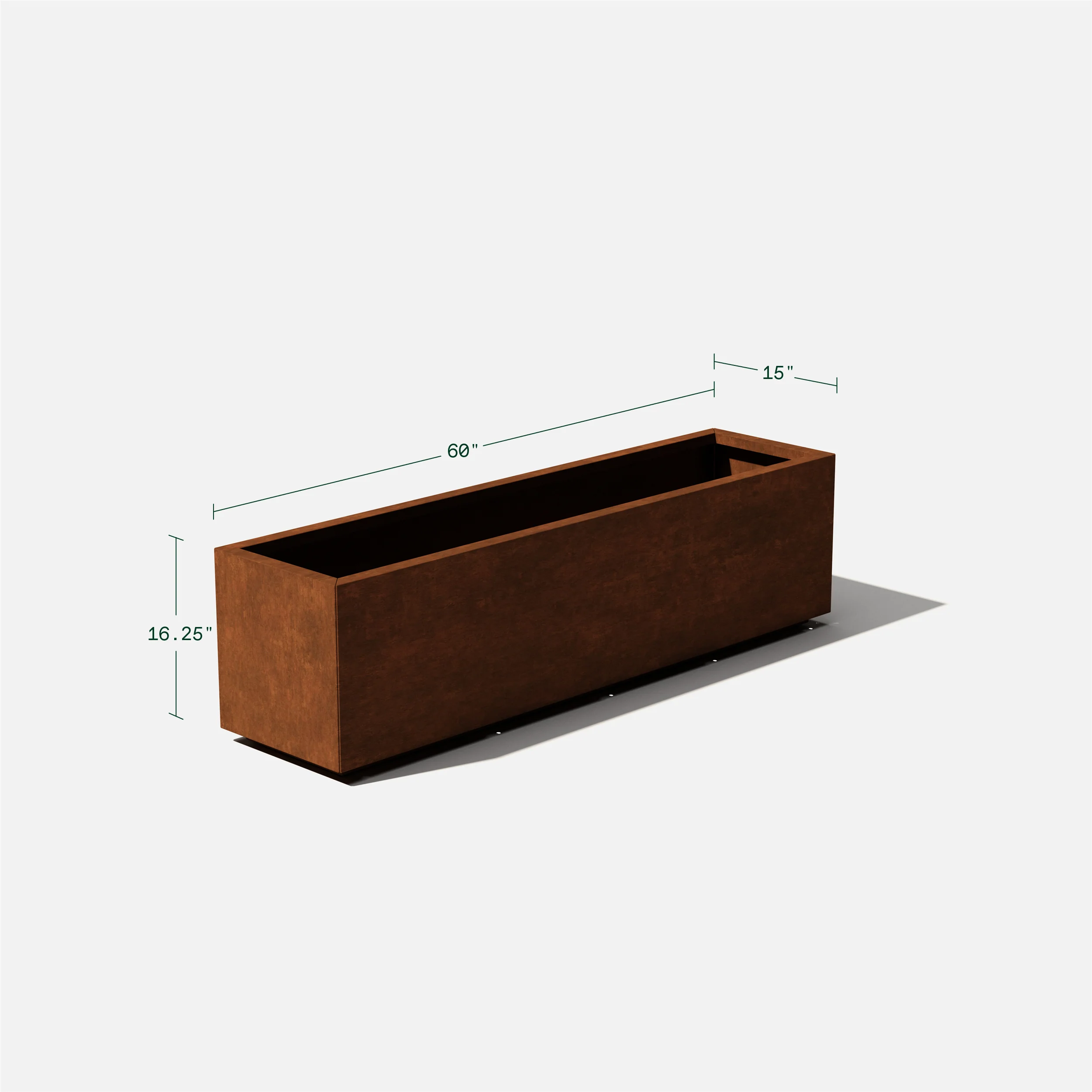 corten long box planter - Image 114