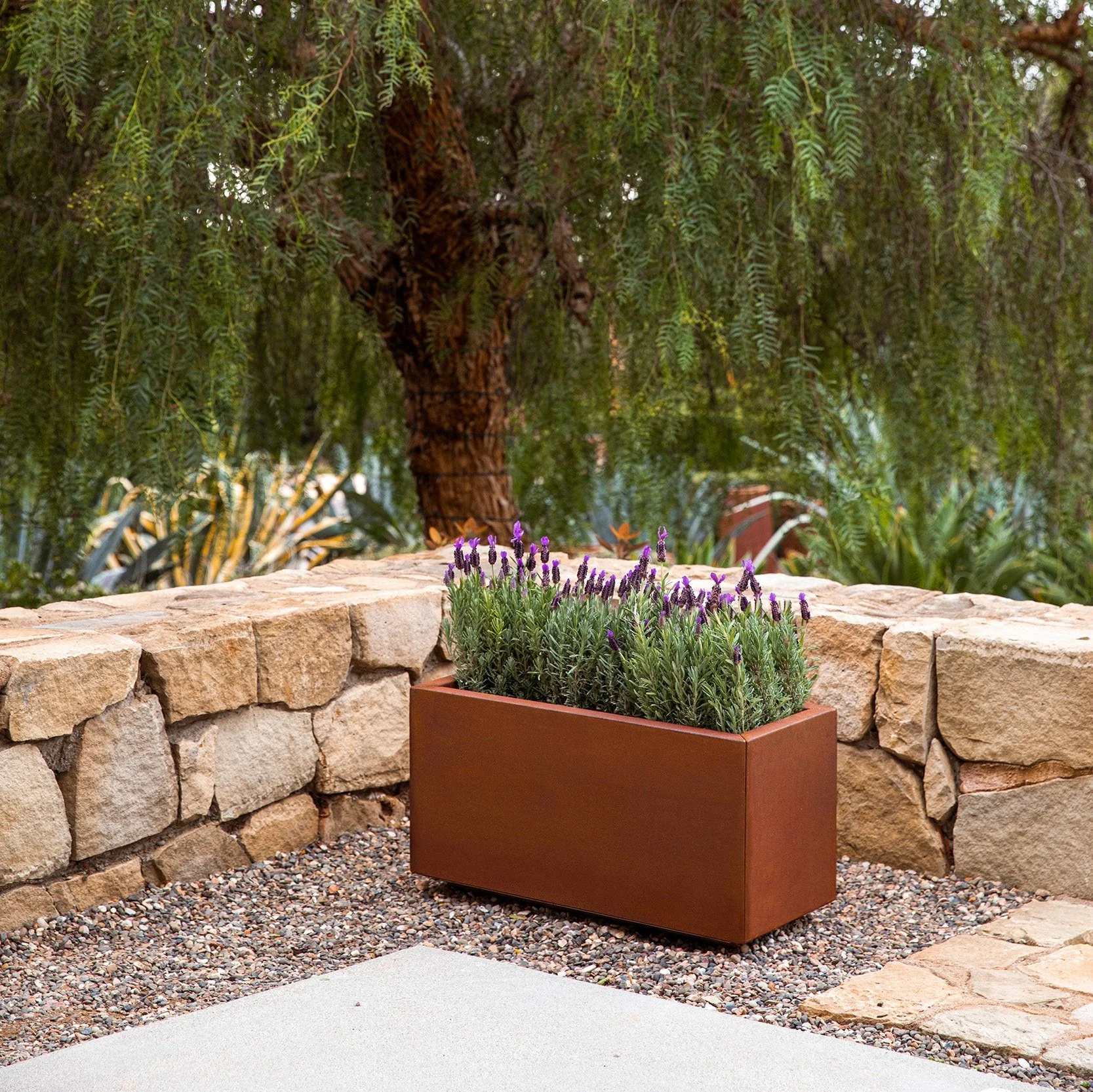 corten long box planter - Image 121
