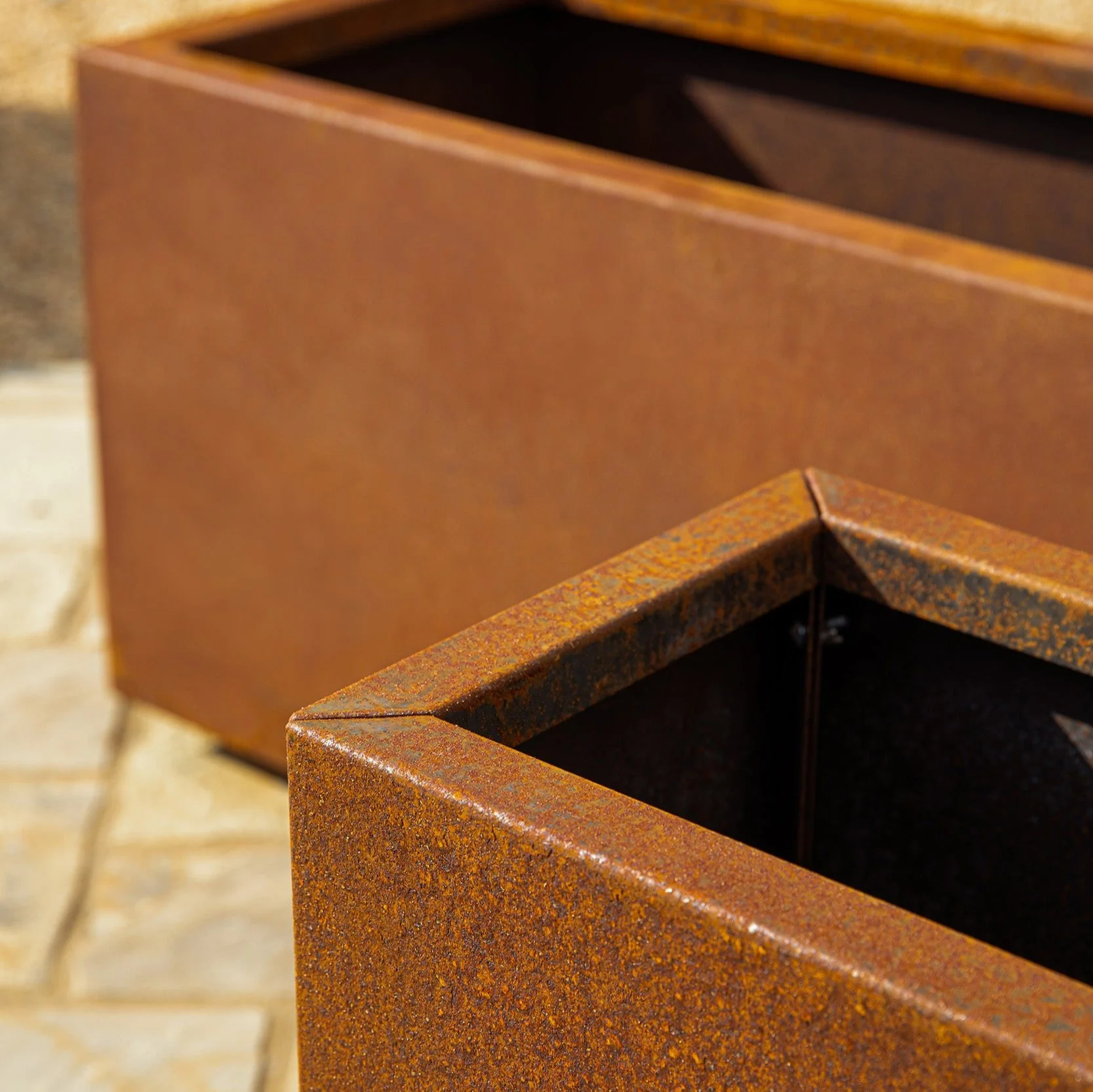 corten long box planter - Image 122