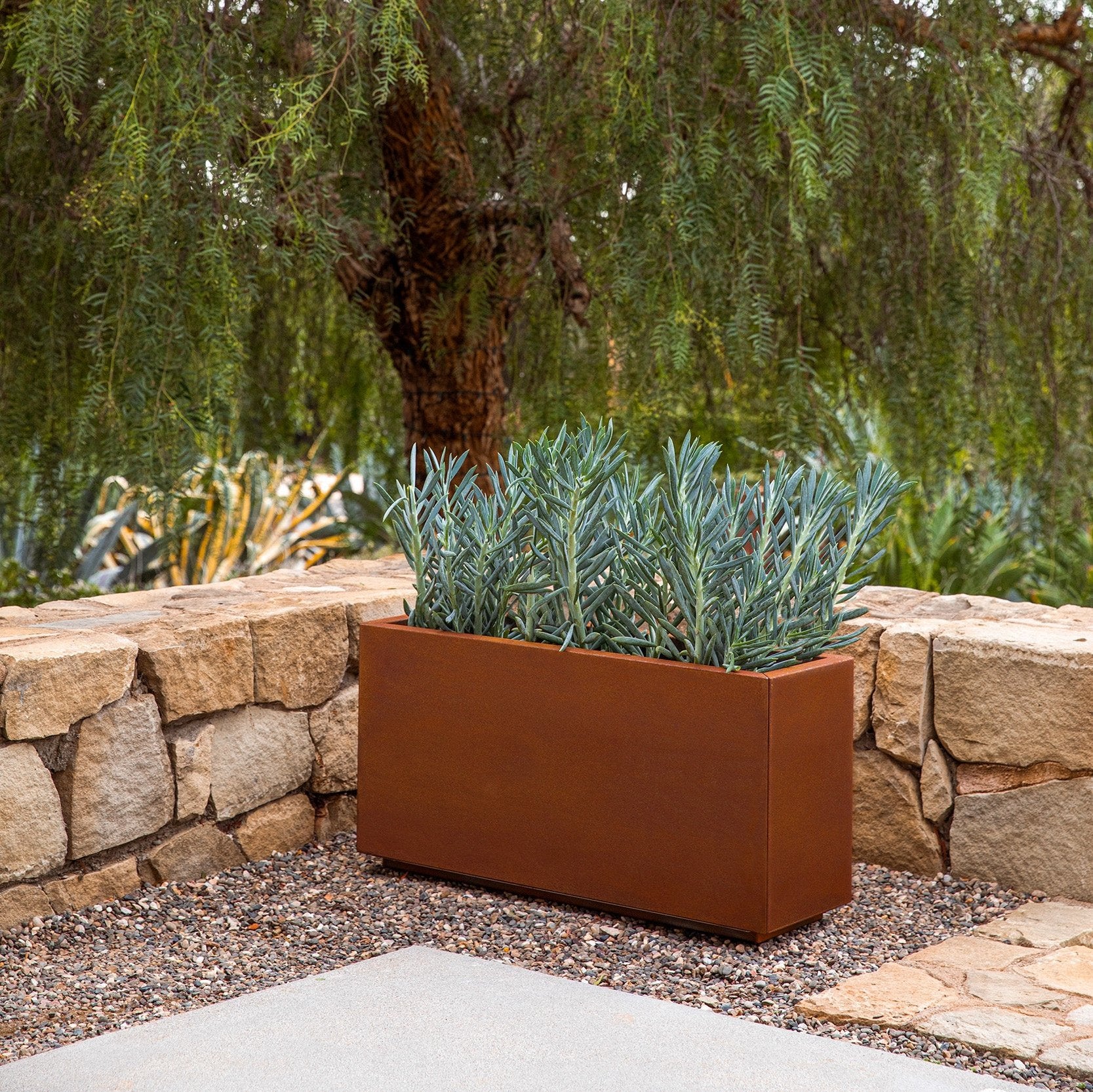 corten long box planter - Image 125