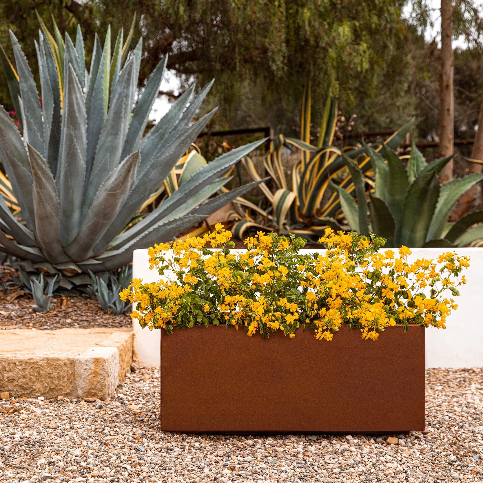 corten long box planter - Image 126