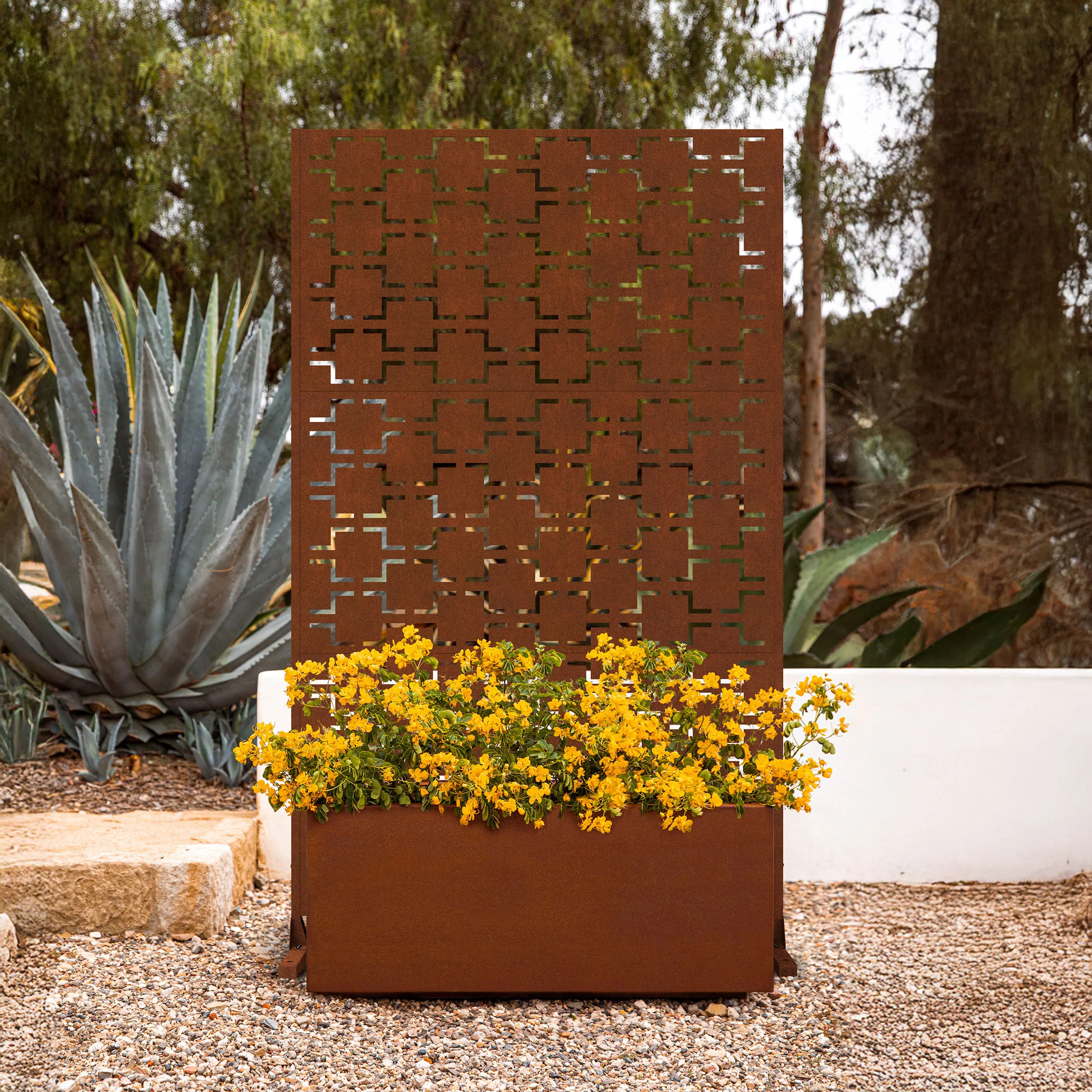 corten long box planter - Image 151