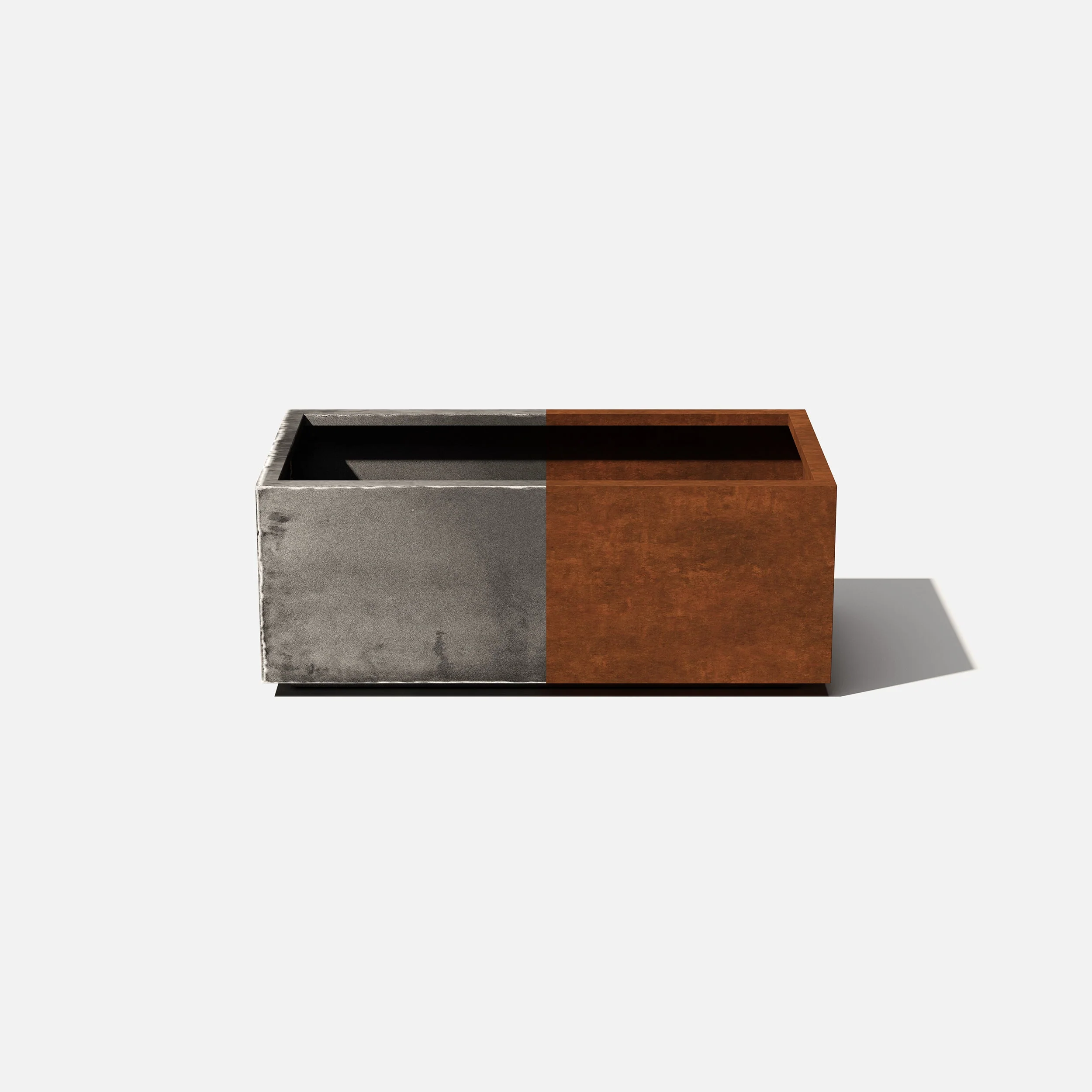 corten long box planter - Image 42