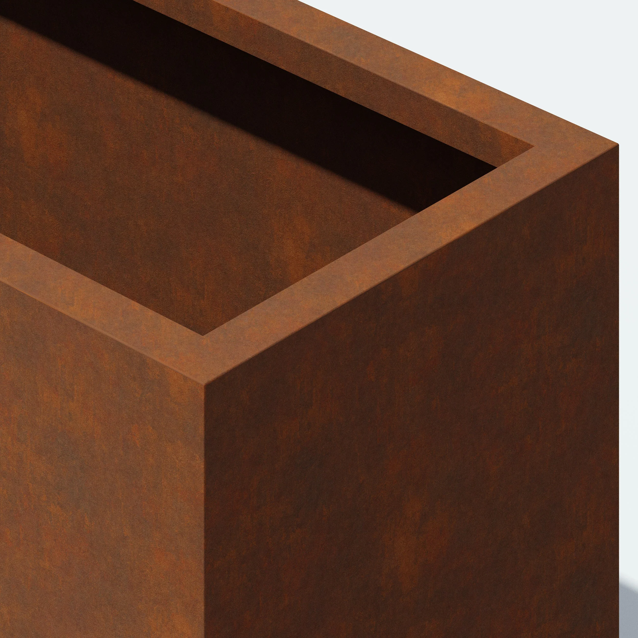 corten long box planter - Image 44