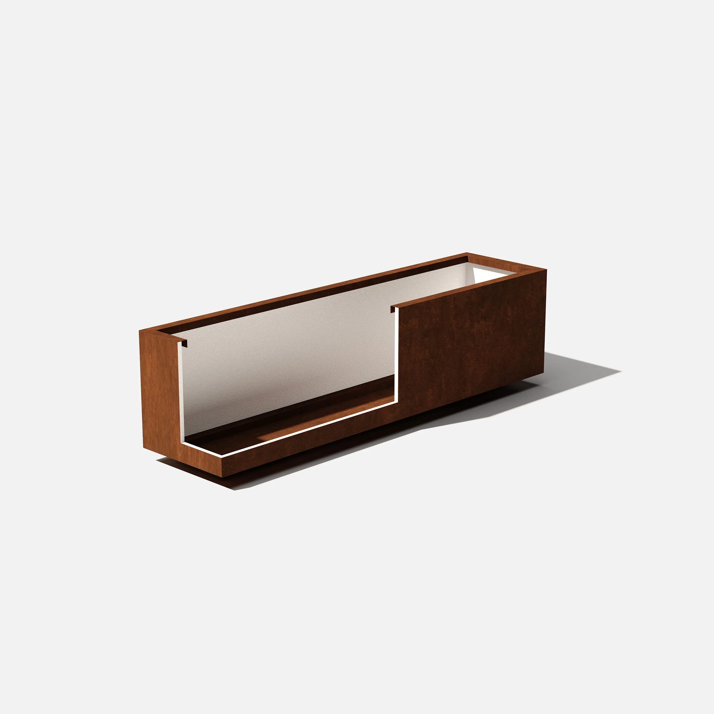corten long box planter - Image 46