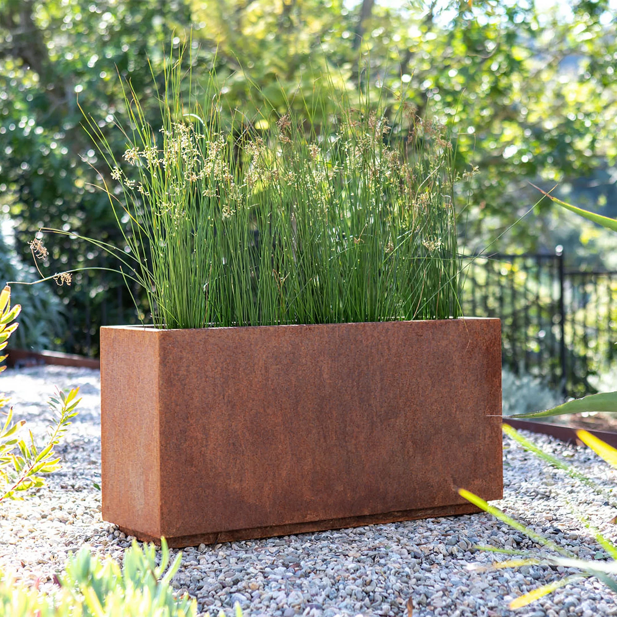 corten long box planter - Image 54