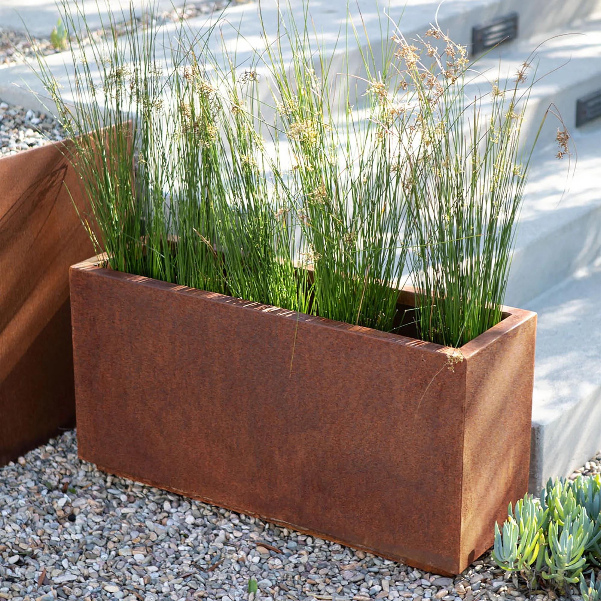 corten long box planter - Image 56