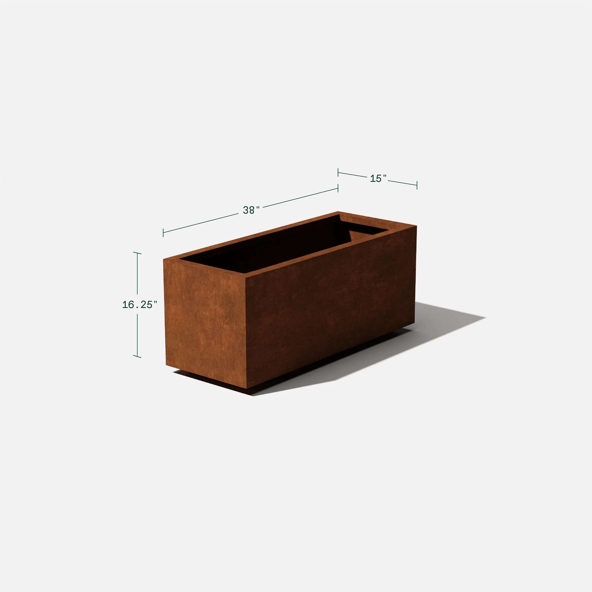 corten long box planter - Image 71