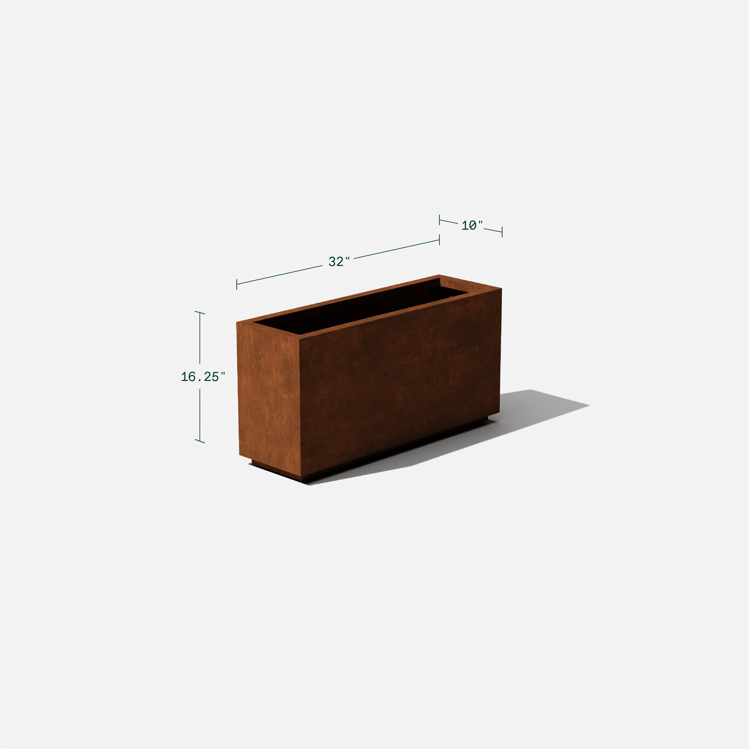 corten long box planter - Image 72