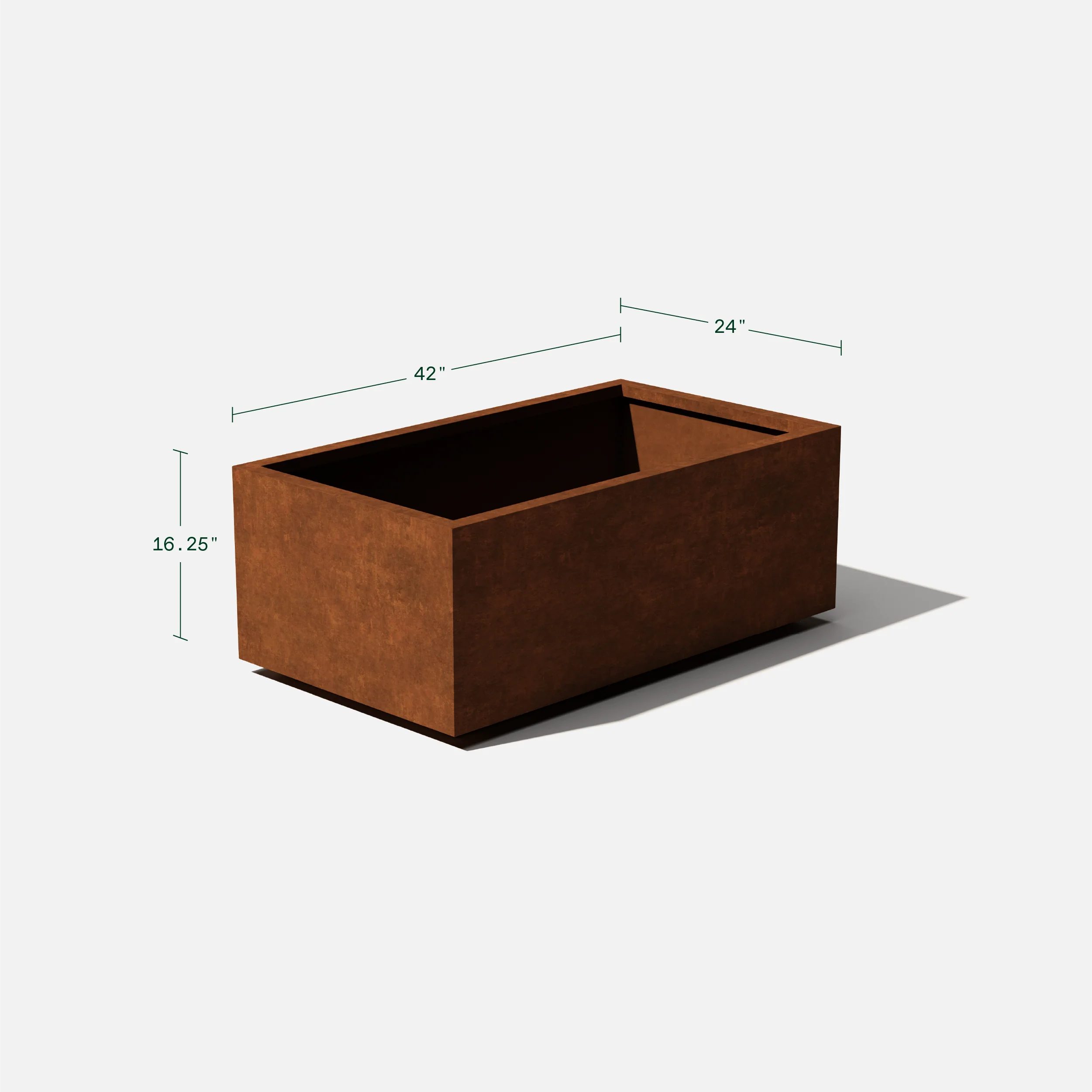 corten long box planter - Image 73