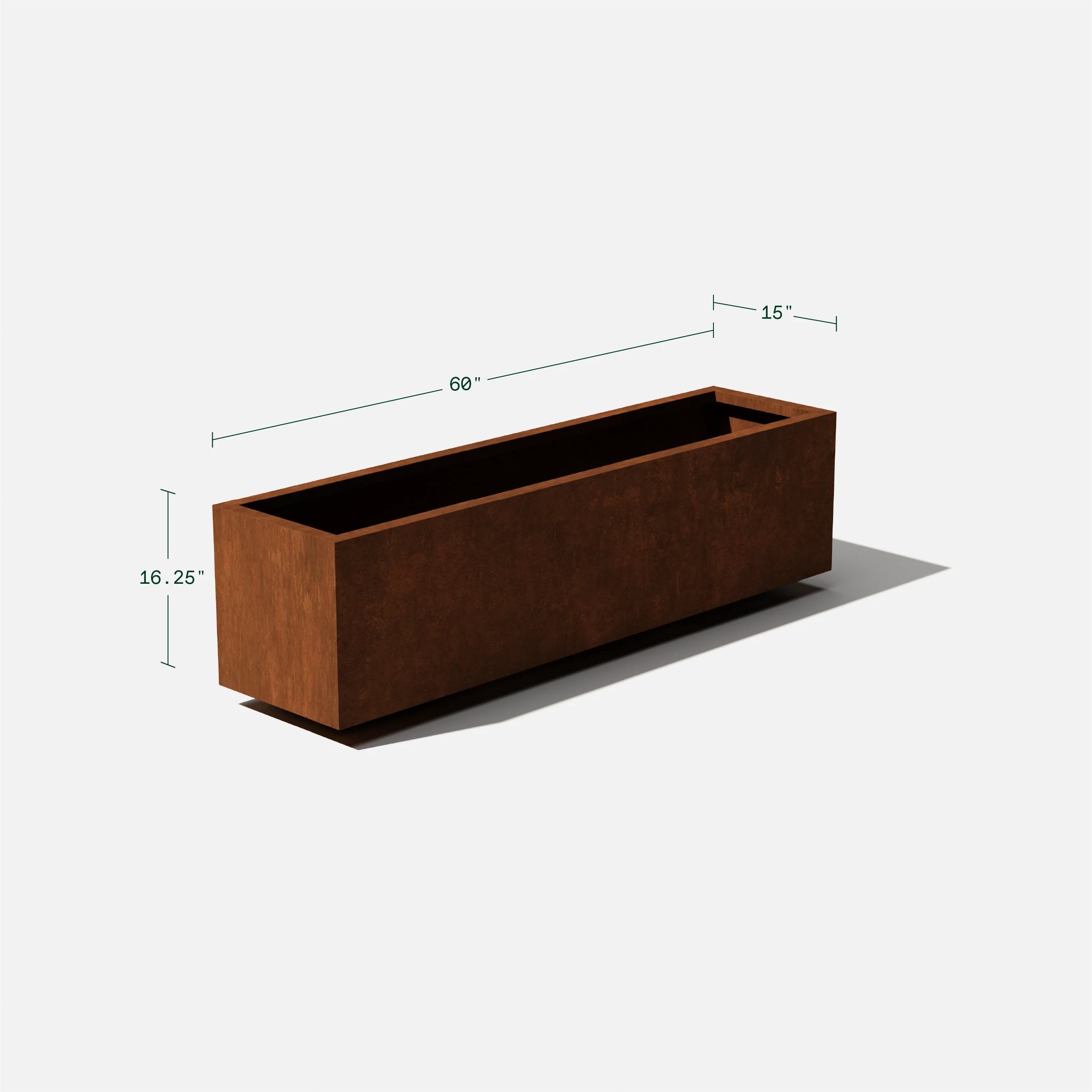 corten long box planter - Image 74