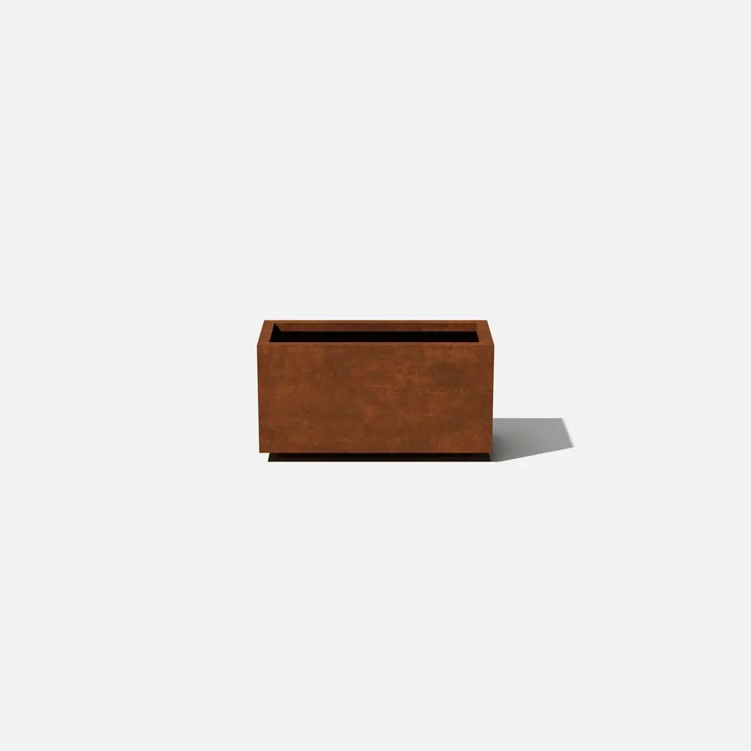 corten long box planter - Image 93