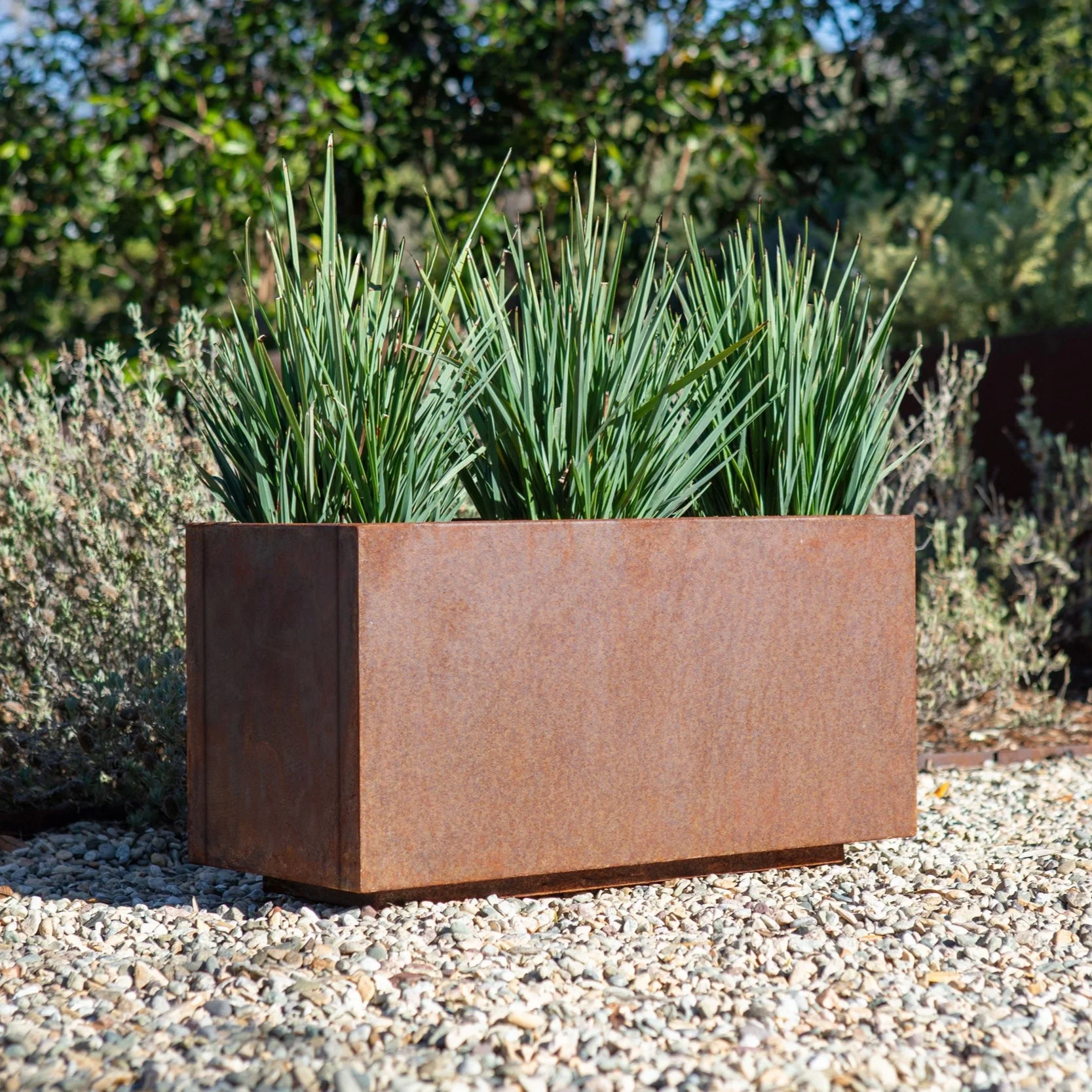 corten long box planter - Image 95