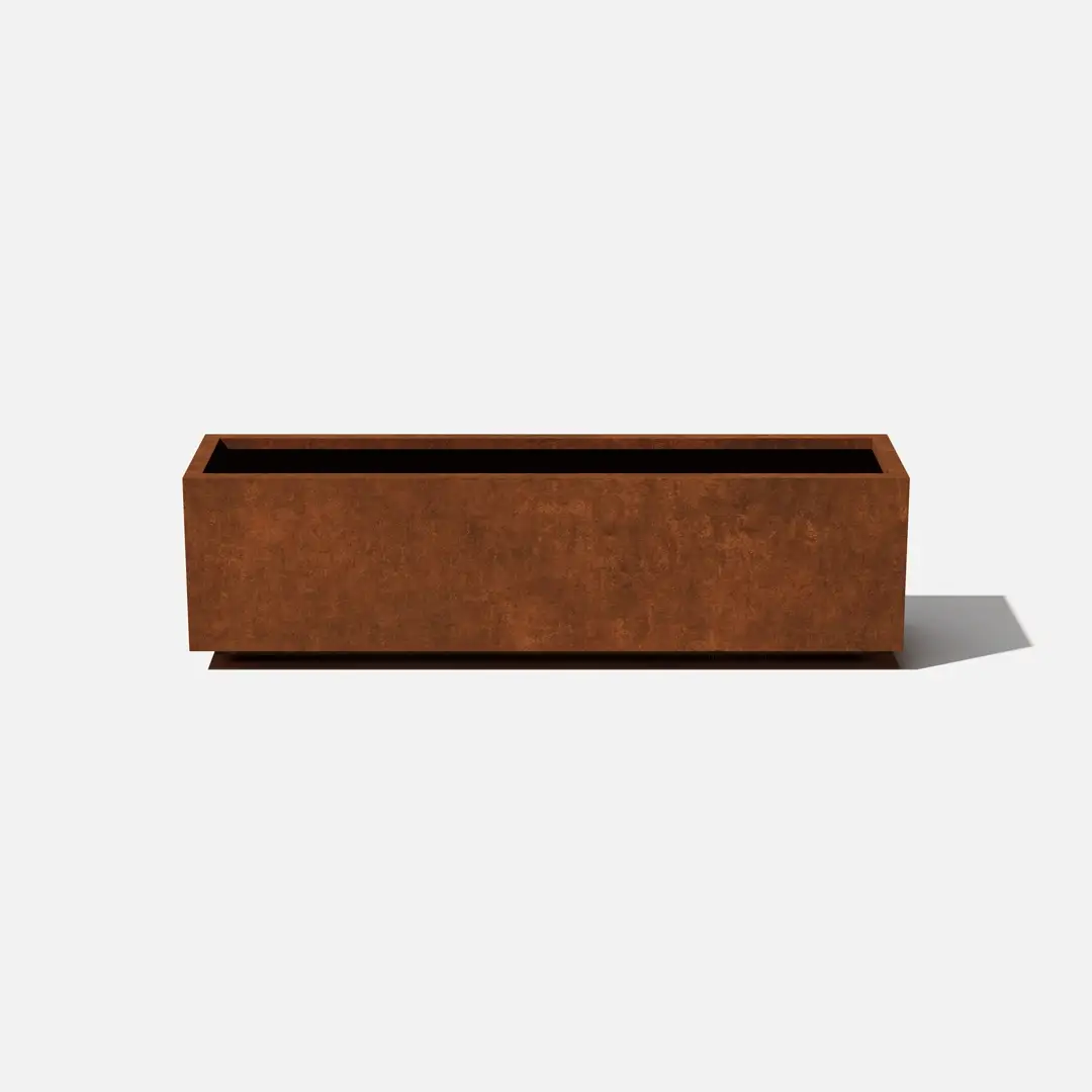corten long box planter - Image 97