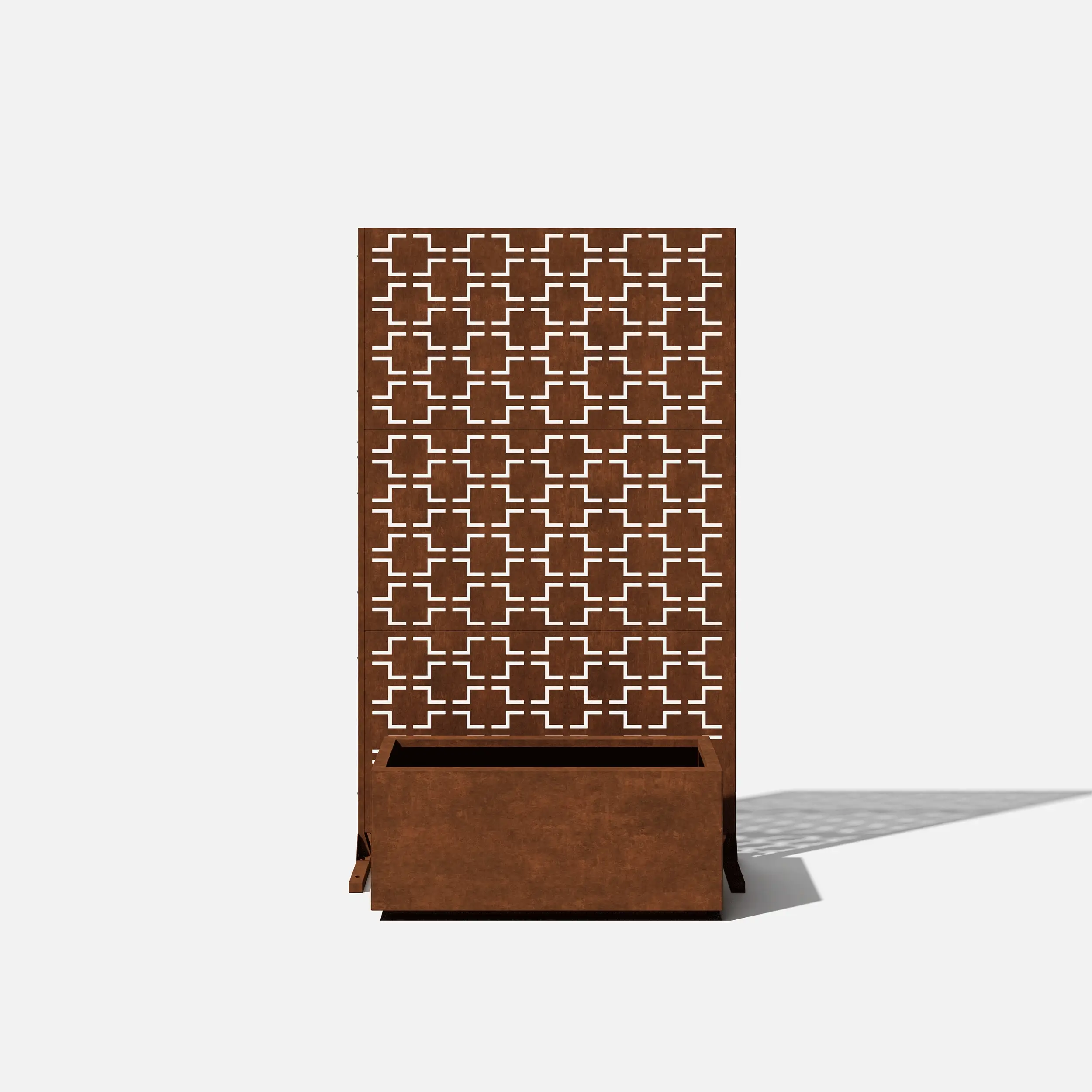 corten long box planter with privacy screen set - Image 6