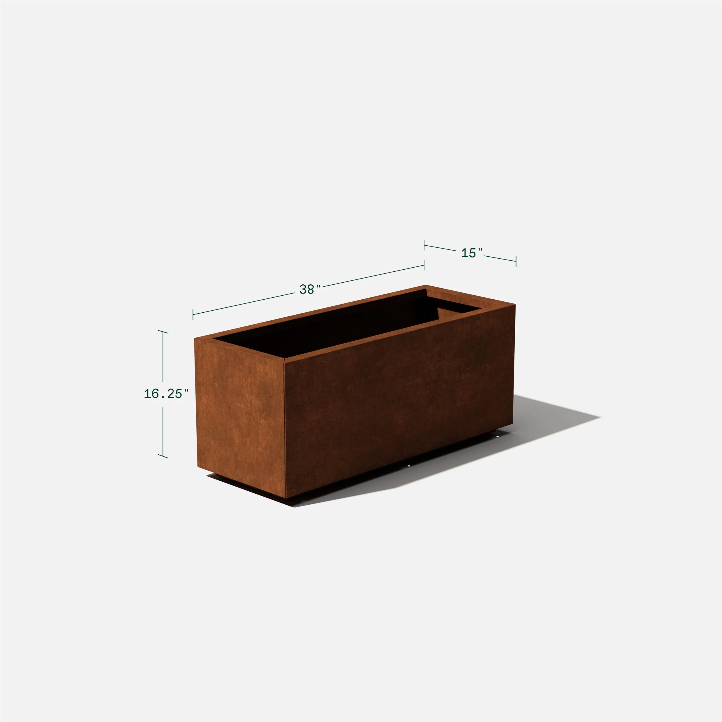 corten long box planter with privacy screen set - Image 7