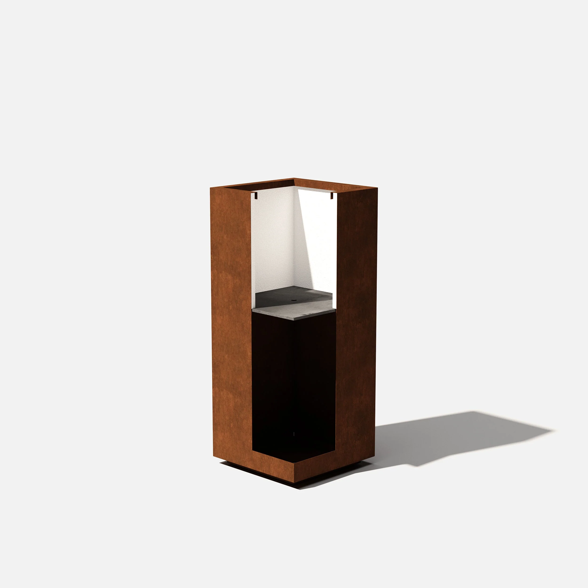 corten pedestal planter - Image 7