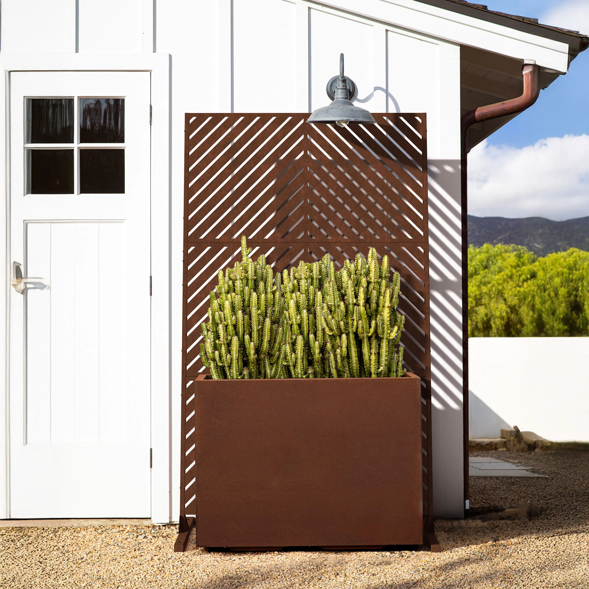 corten span planter with privacy screen set - Image 16