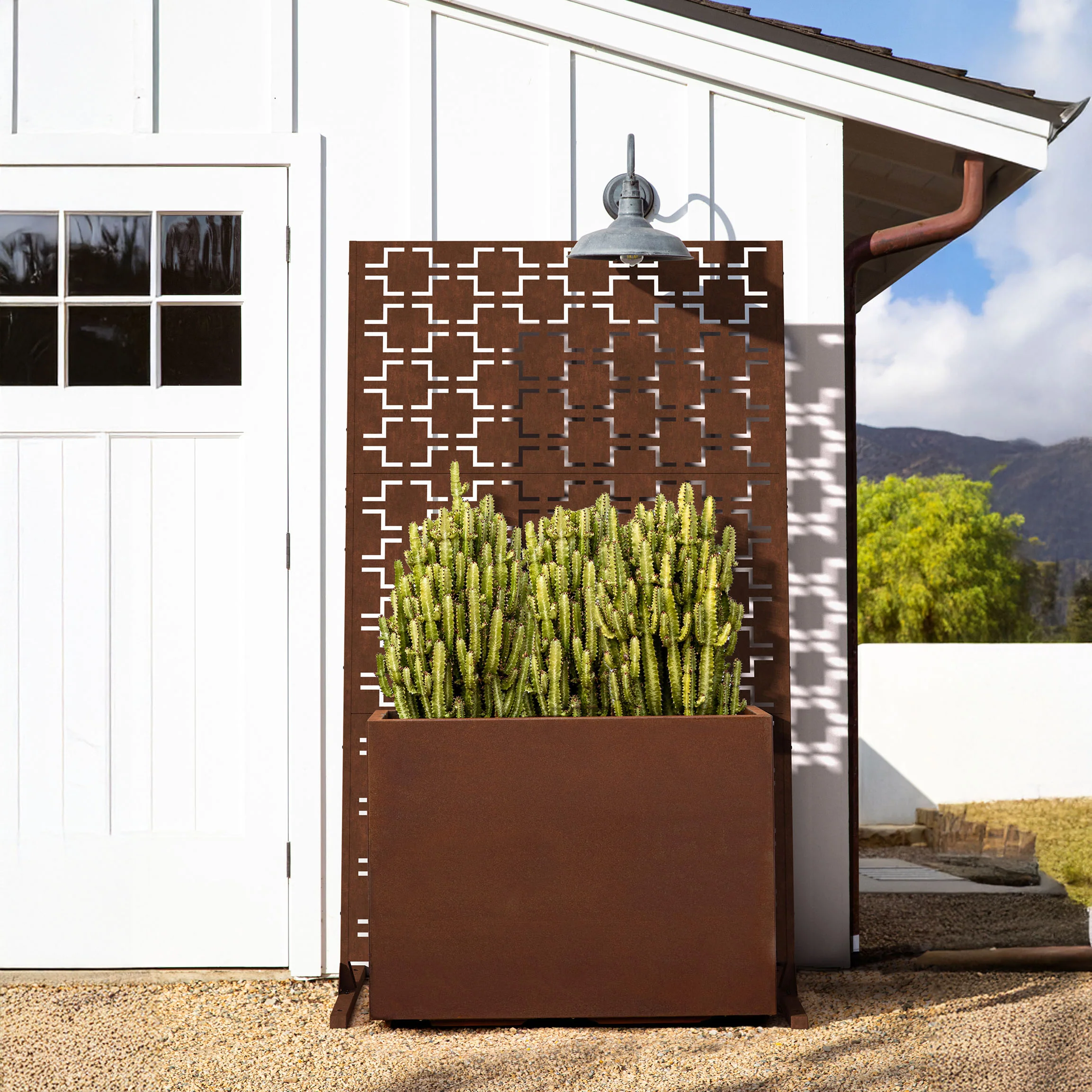corten span planter with privacy screen set - Image 5