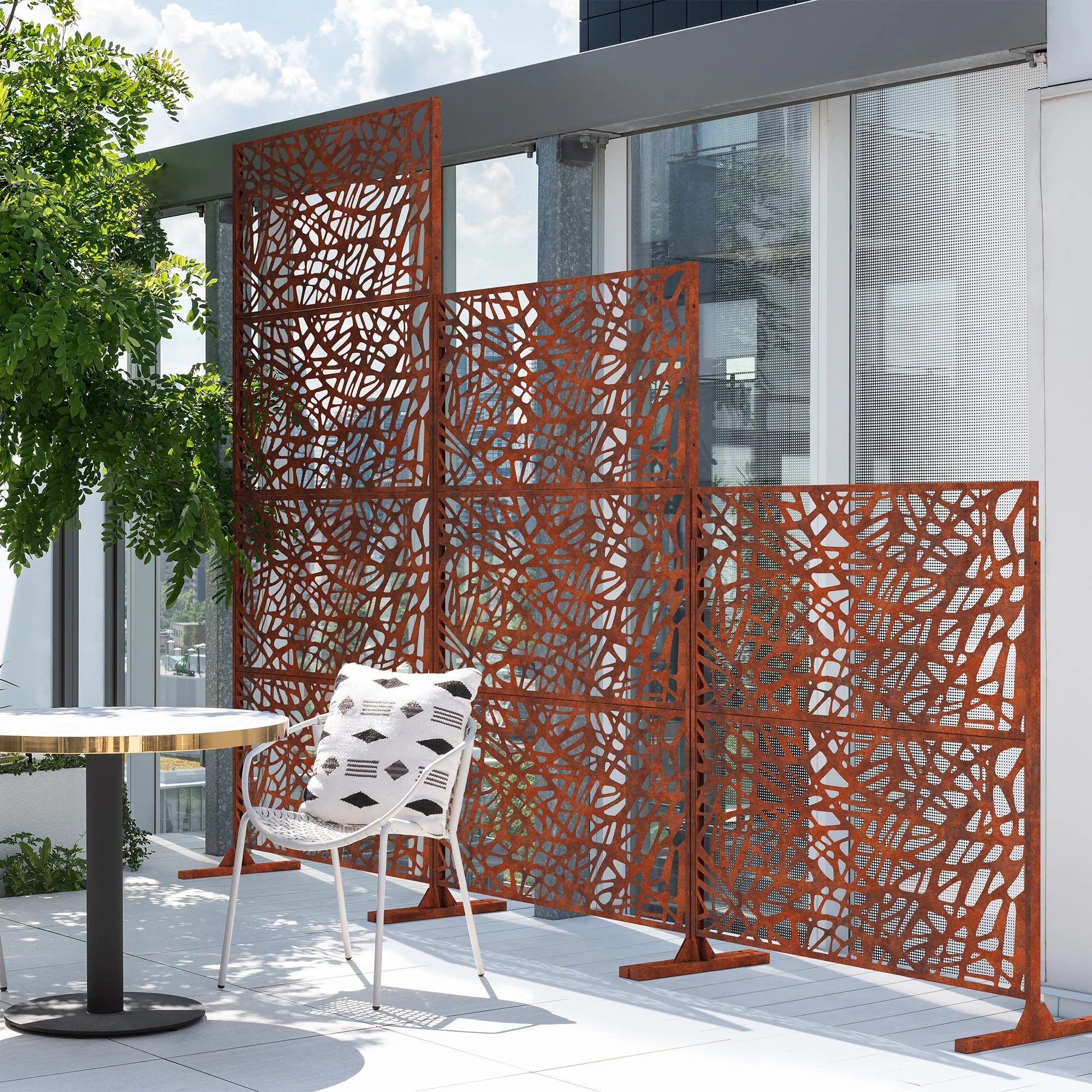 corten web privacy screen set - Image 37